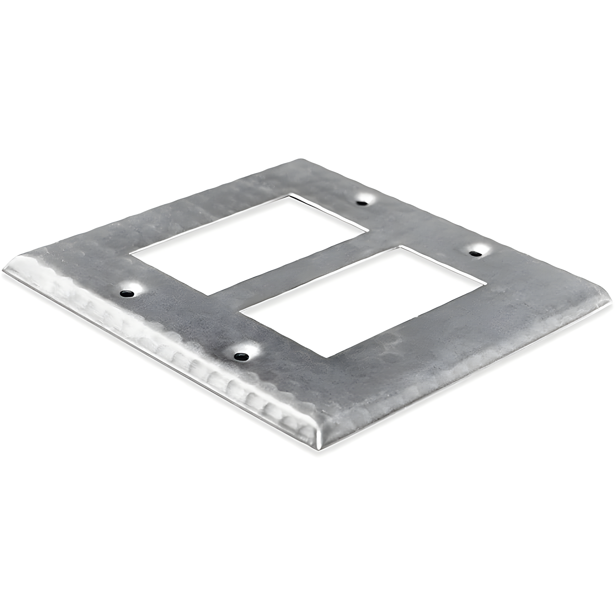 Hand Hammered 2 - Gang Rocker Standard Wall Plate