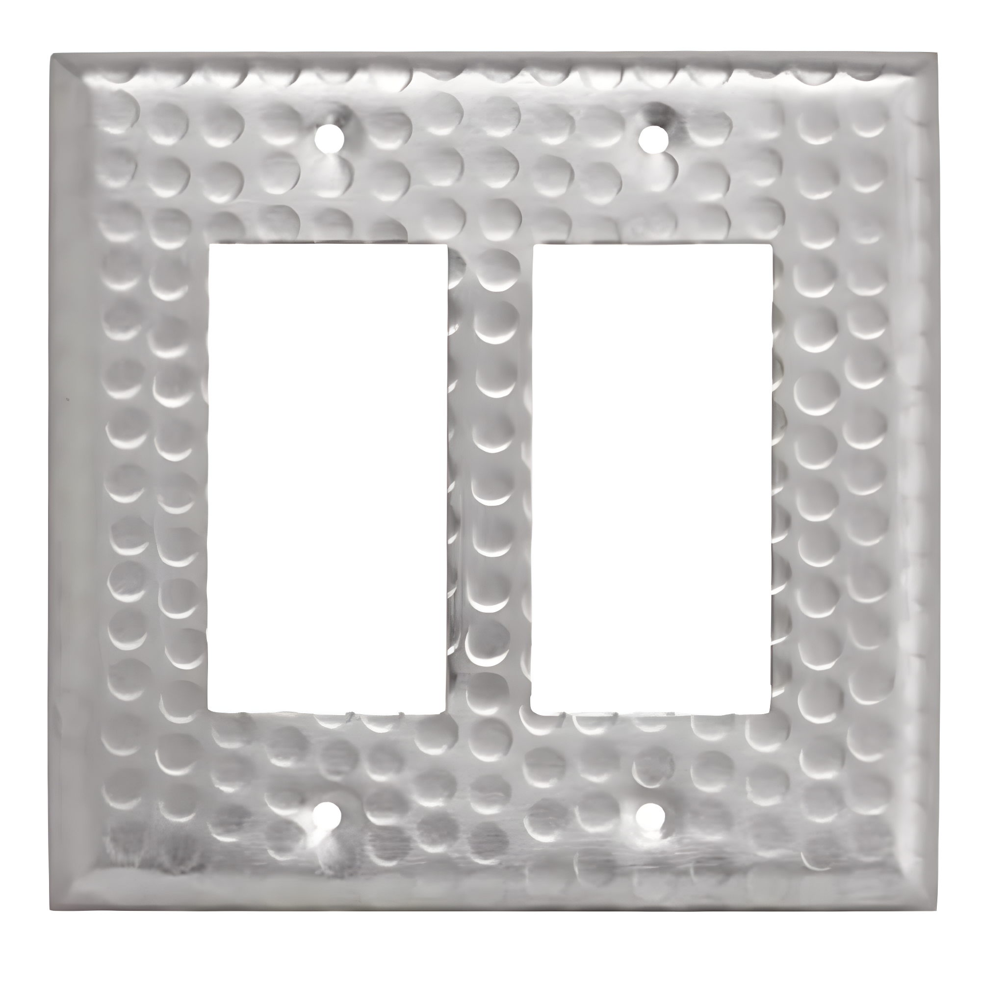 Hand Hammered 2 - Gang Rocker Standard Wall Plate