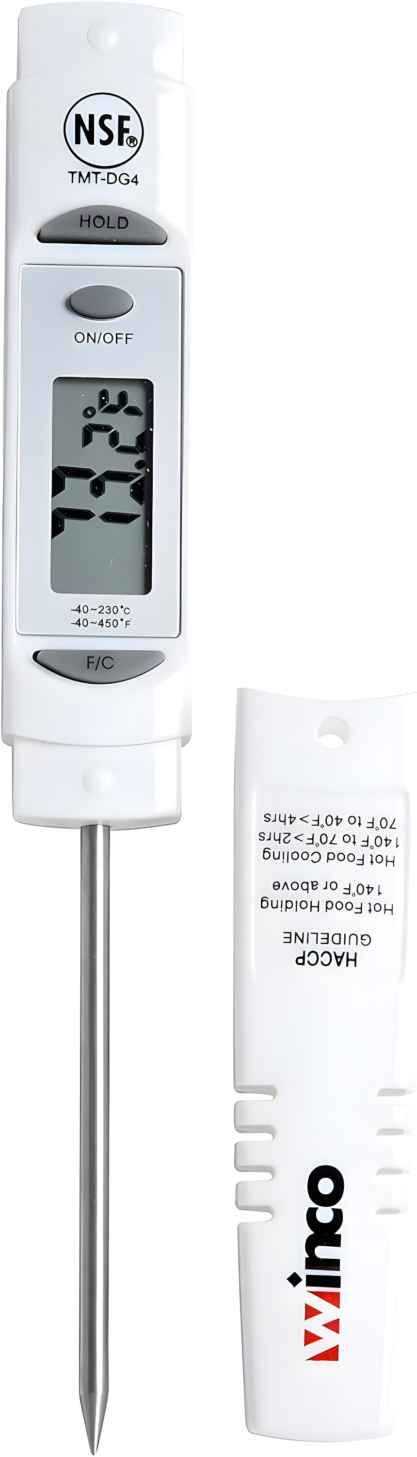Winco 6-Inch Digital Thermometer with 3-1/8-Inch Probe