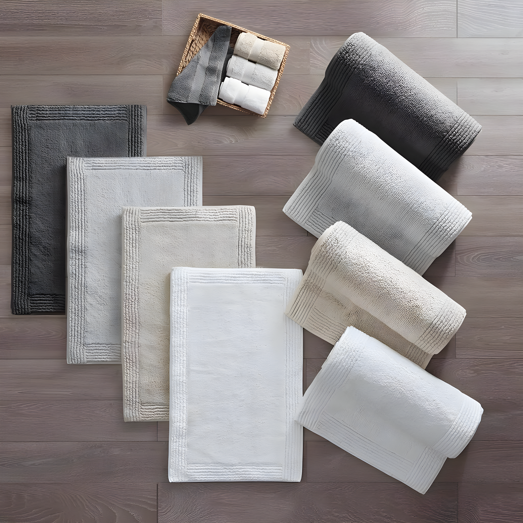 Splendor 100% Cotton Tufted 3000 GSM Reversible Bath Rug