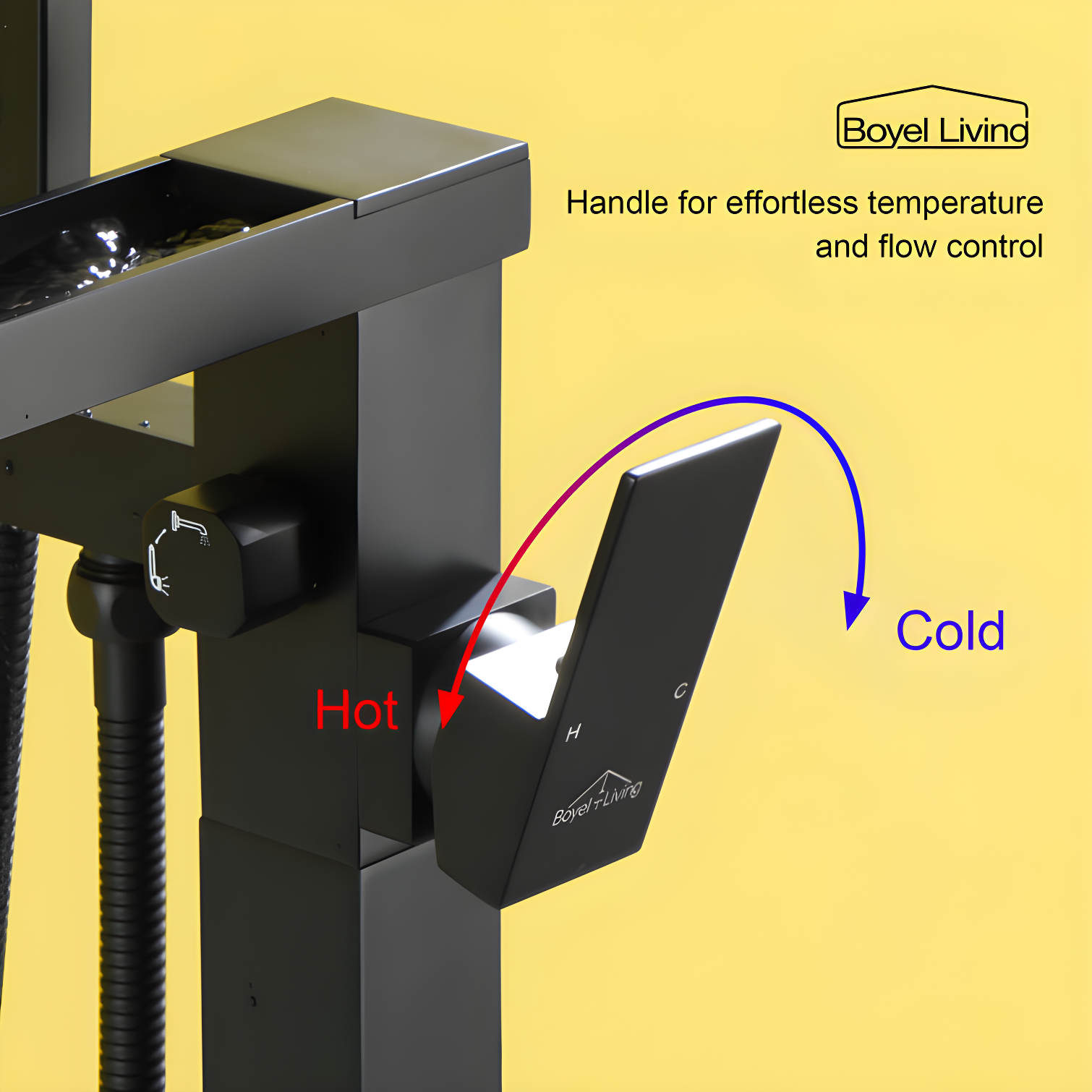 Floor Tub Filler with Diverter