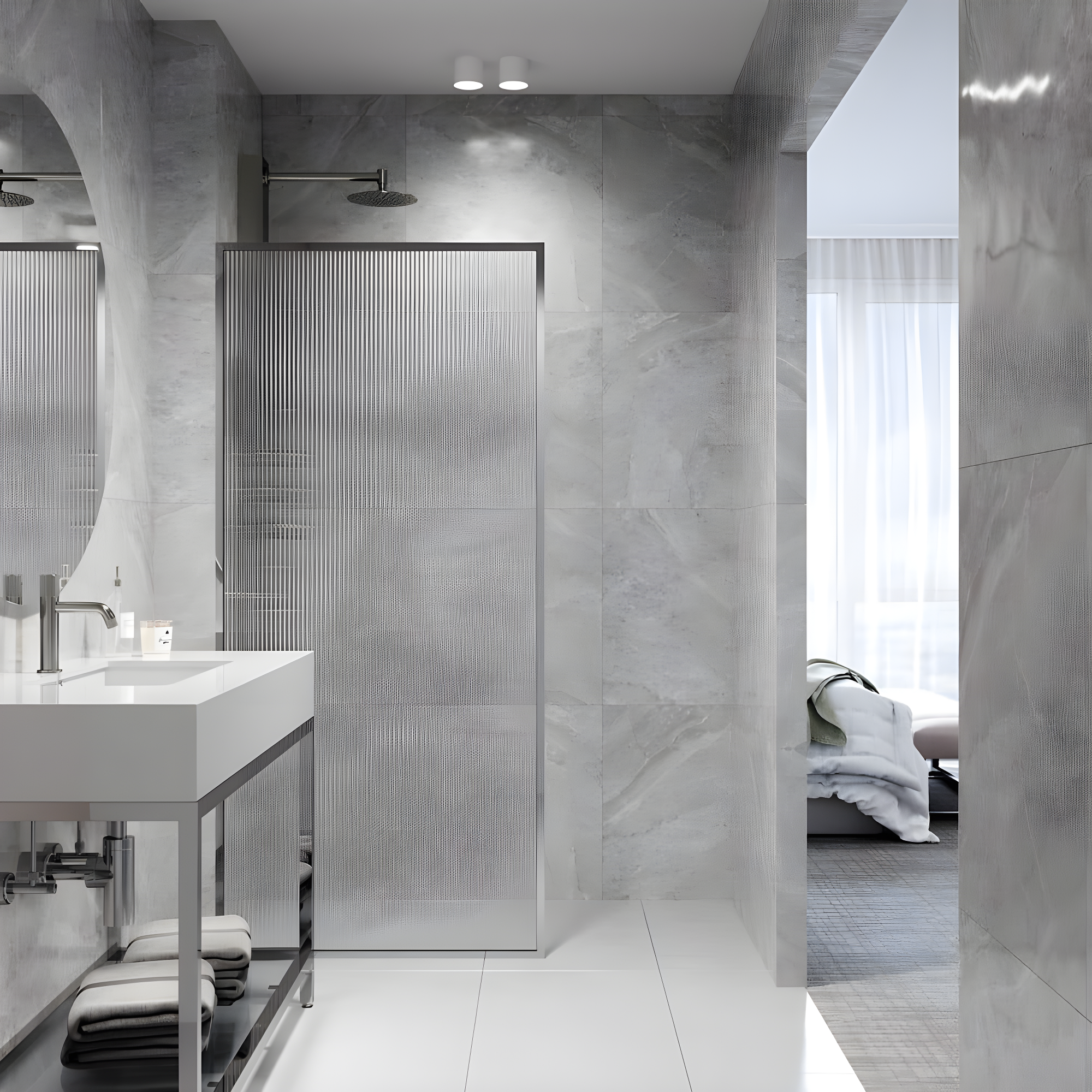 Meridian 34" W x 74" H Fixed Framed Shower Screen with 3/8" Glass