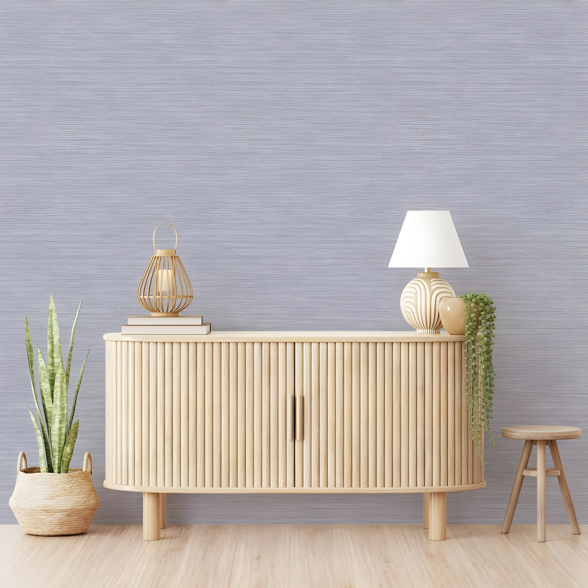 Tempaper & Co.® Faux Horizontal Grasscloth Removable Peel and Stick Wallpaper, Textured Blue, 28 sq. ft.: Vinyl, Prepasted, Abstract Pattern