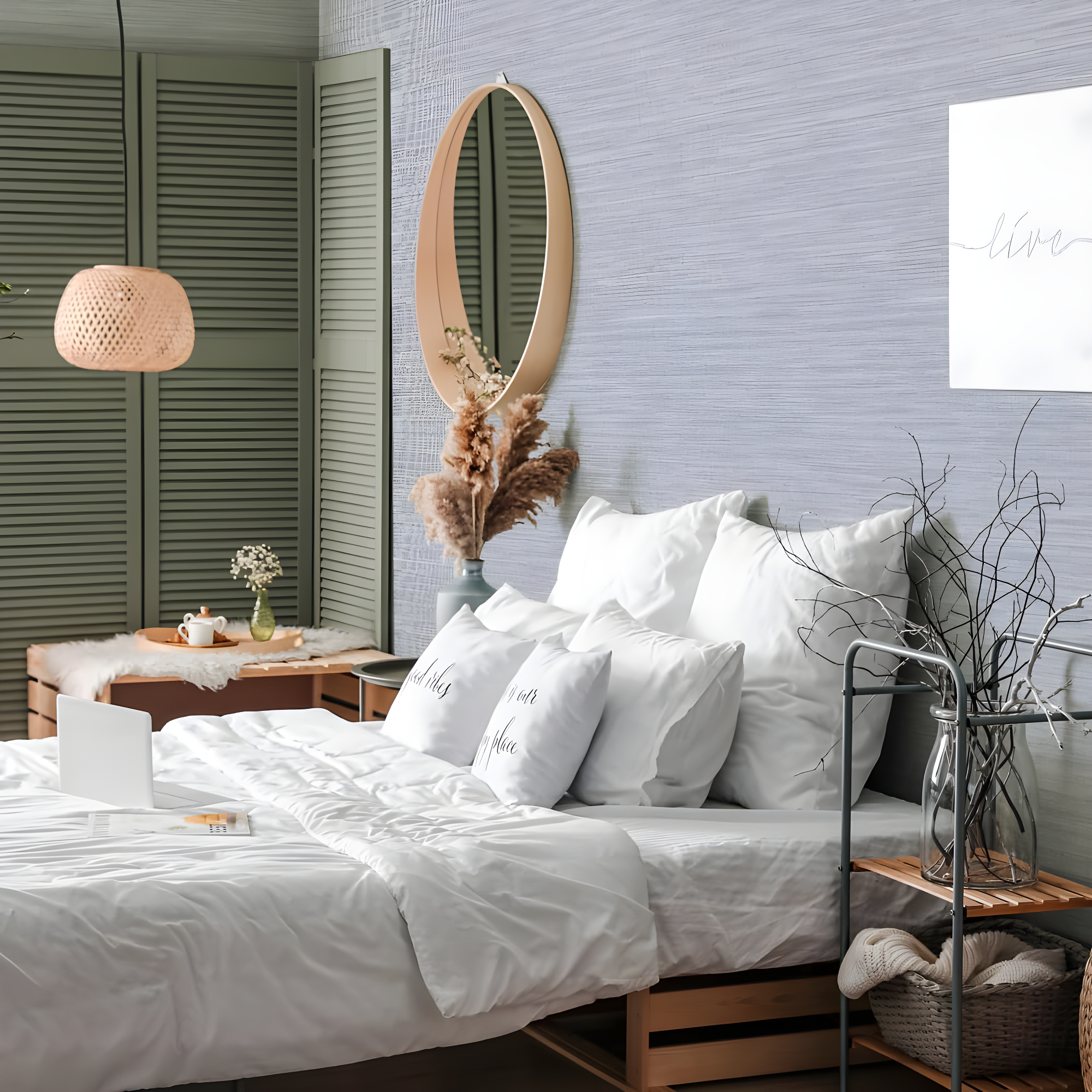 Tempaper & Co.® Faux Horizontal Grasscloth Removable Peel and Stick Wallpaper, Textured Blue, 28 sq. ft.: Vinyl, Prepasted, Abstract Pattern