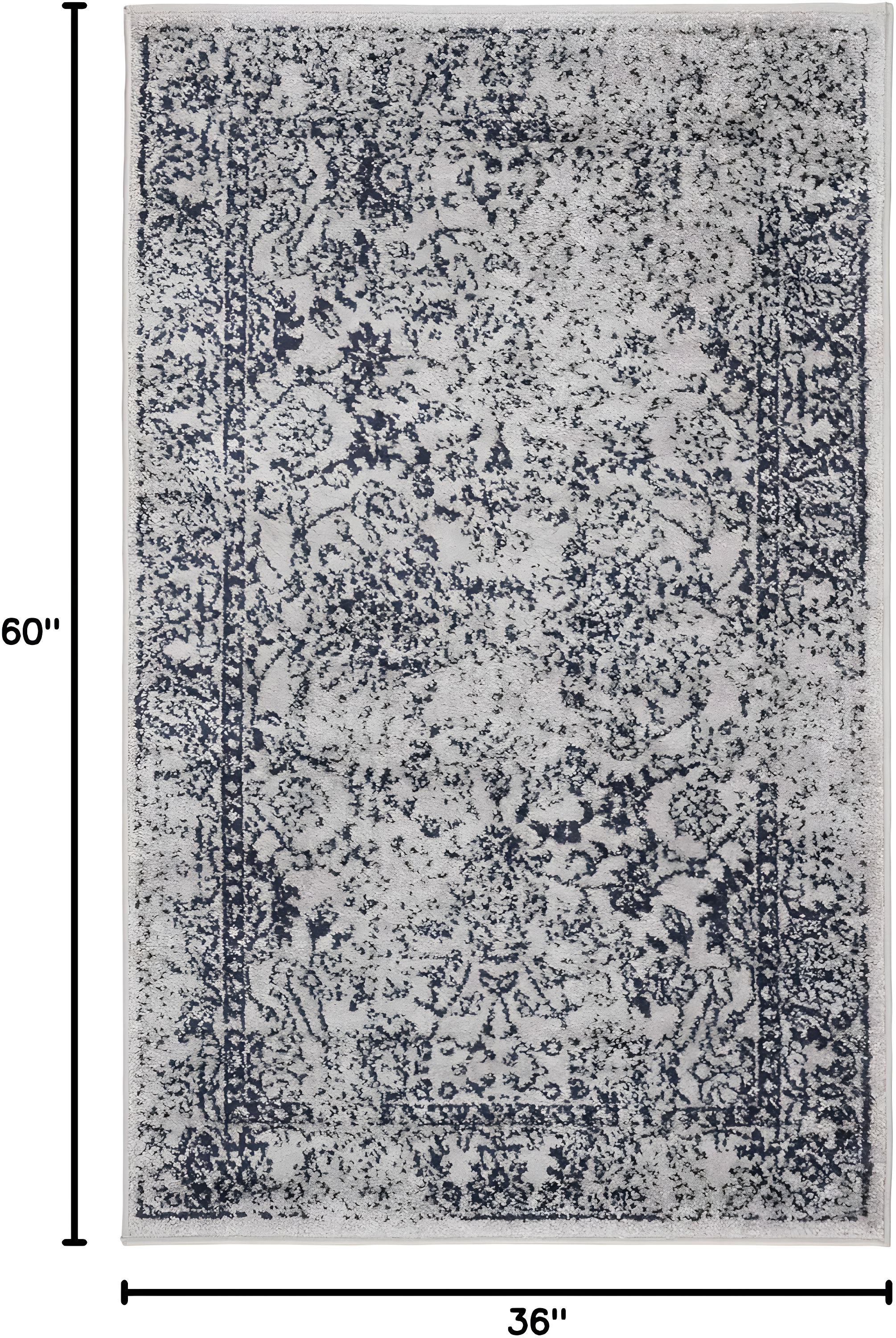 SAFAVIEH Adirondack Wyatt Traditional Area Rug, Grey/Navy, 3' x 5'