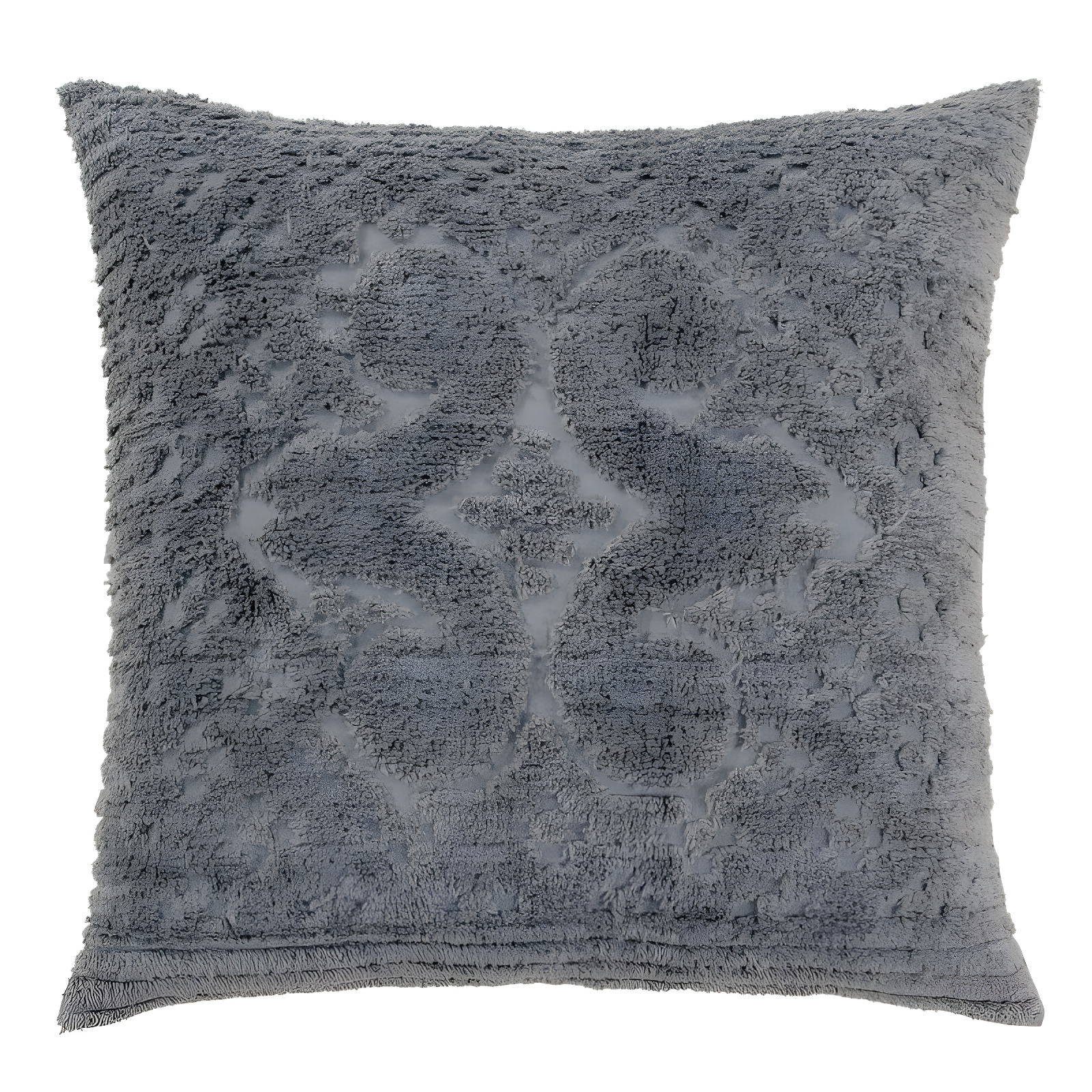 Better Trends Ashton – Luxurious 100% Cotton Tufted Euro Sham in Medallion Design, Super Soft & Lightweight, 26” x 26”, Gray