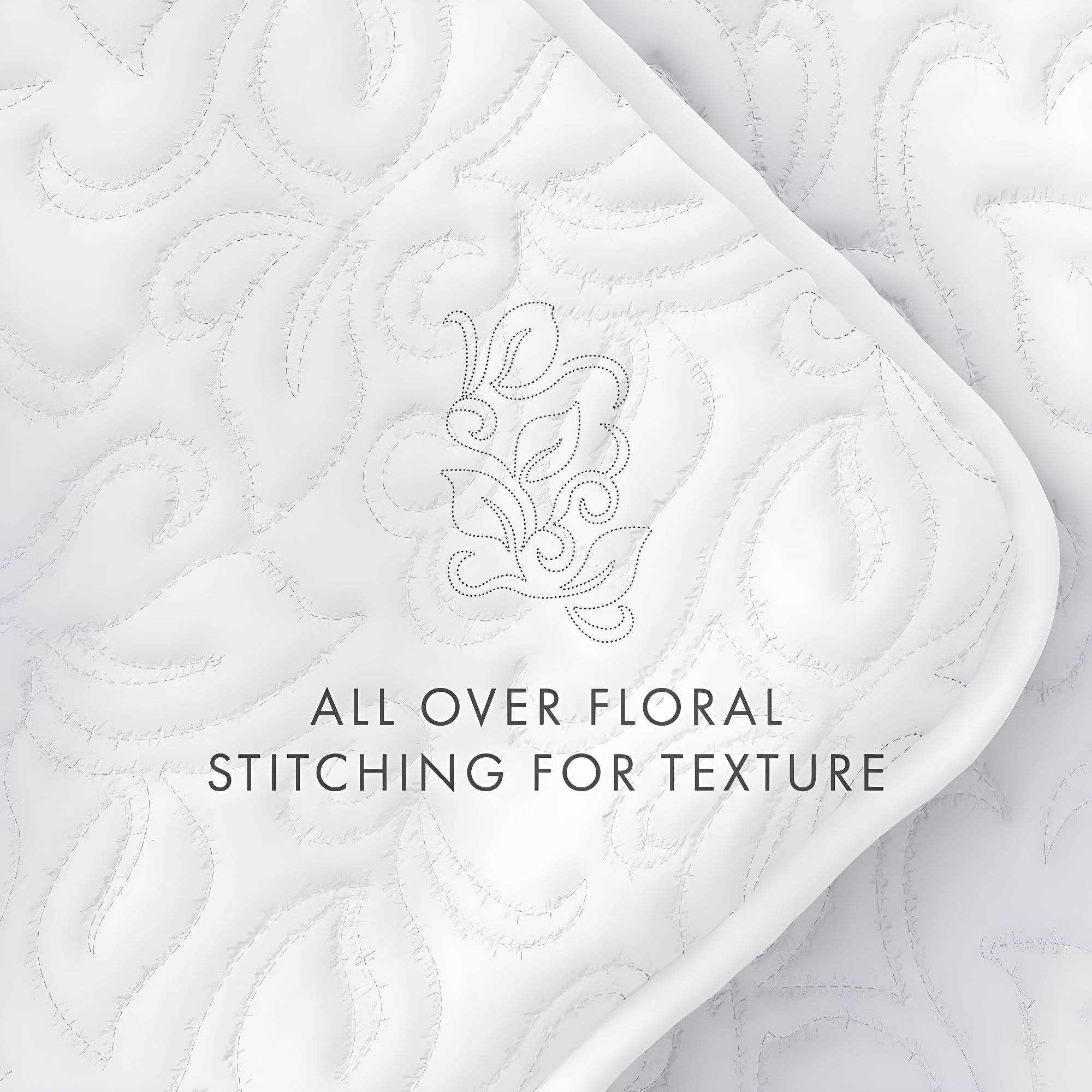 Becky Cameron Becky Cameron Elegant Floral Stitching Quilt Set