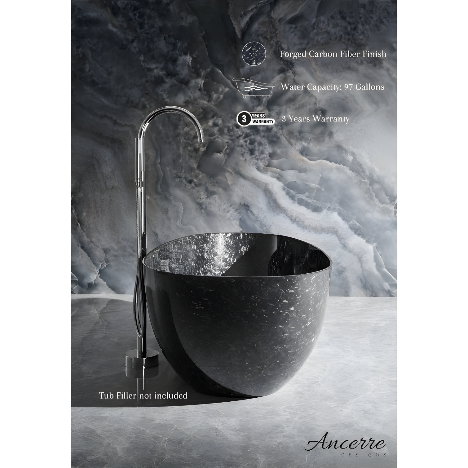Anjuna 67'' x 31.4'' Freestanding Soaking Fiberglass Bathtub