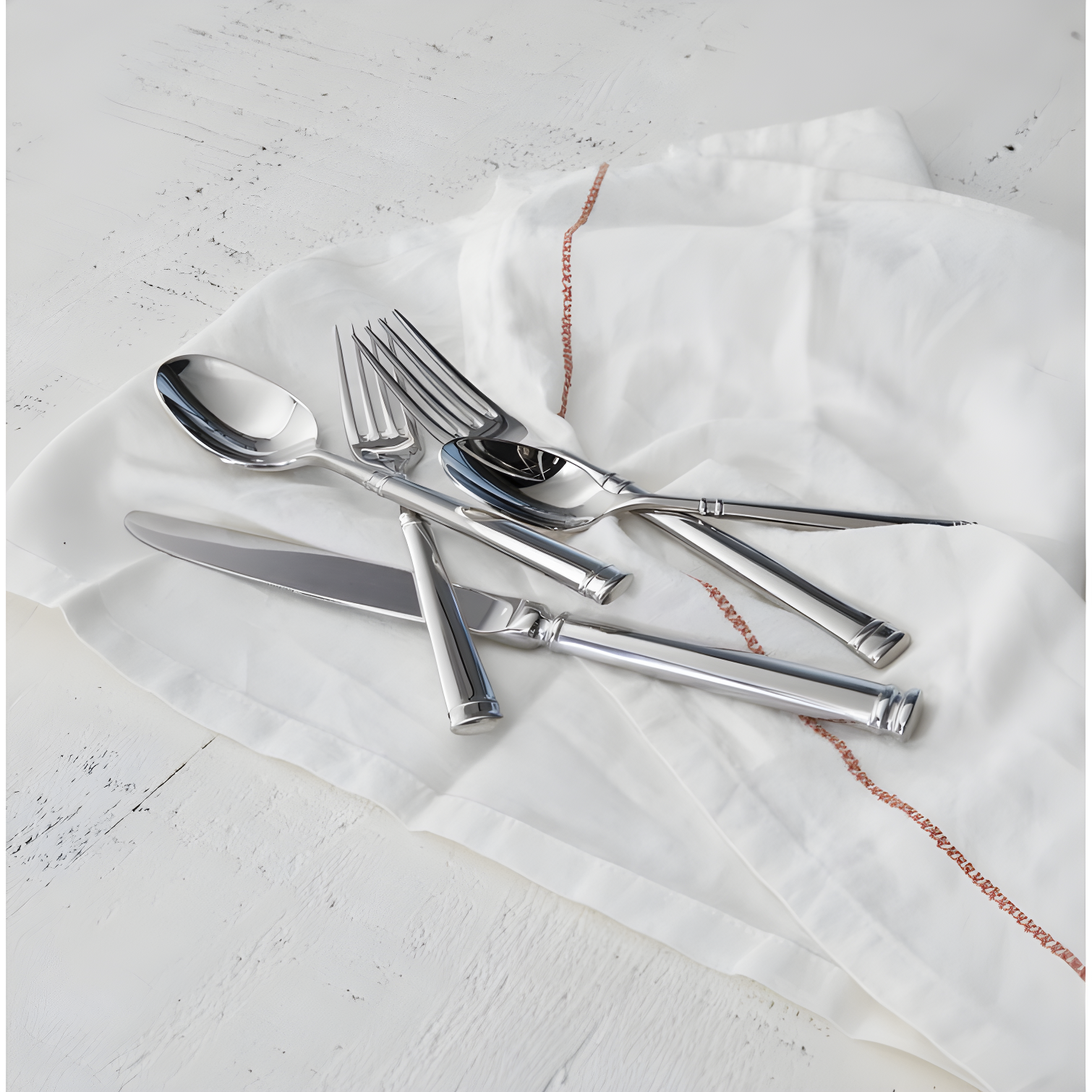 Fortessa Bistro Stainless Steel Flatware Set, Service for 4