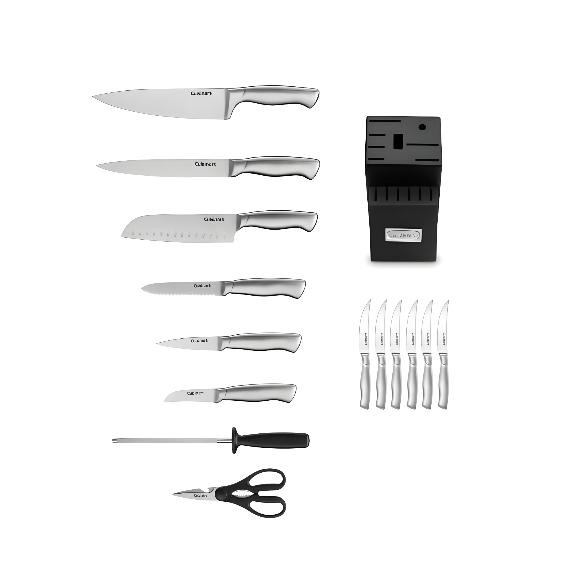 Cuisinart ® Stainless Steel Hollow Handle 15-Piece Knife Block Set