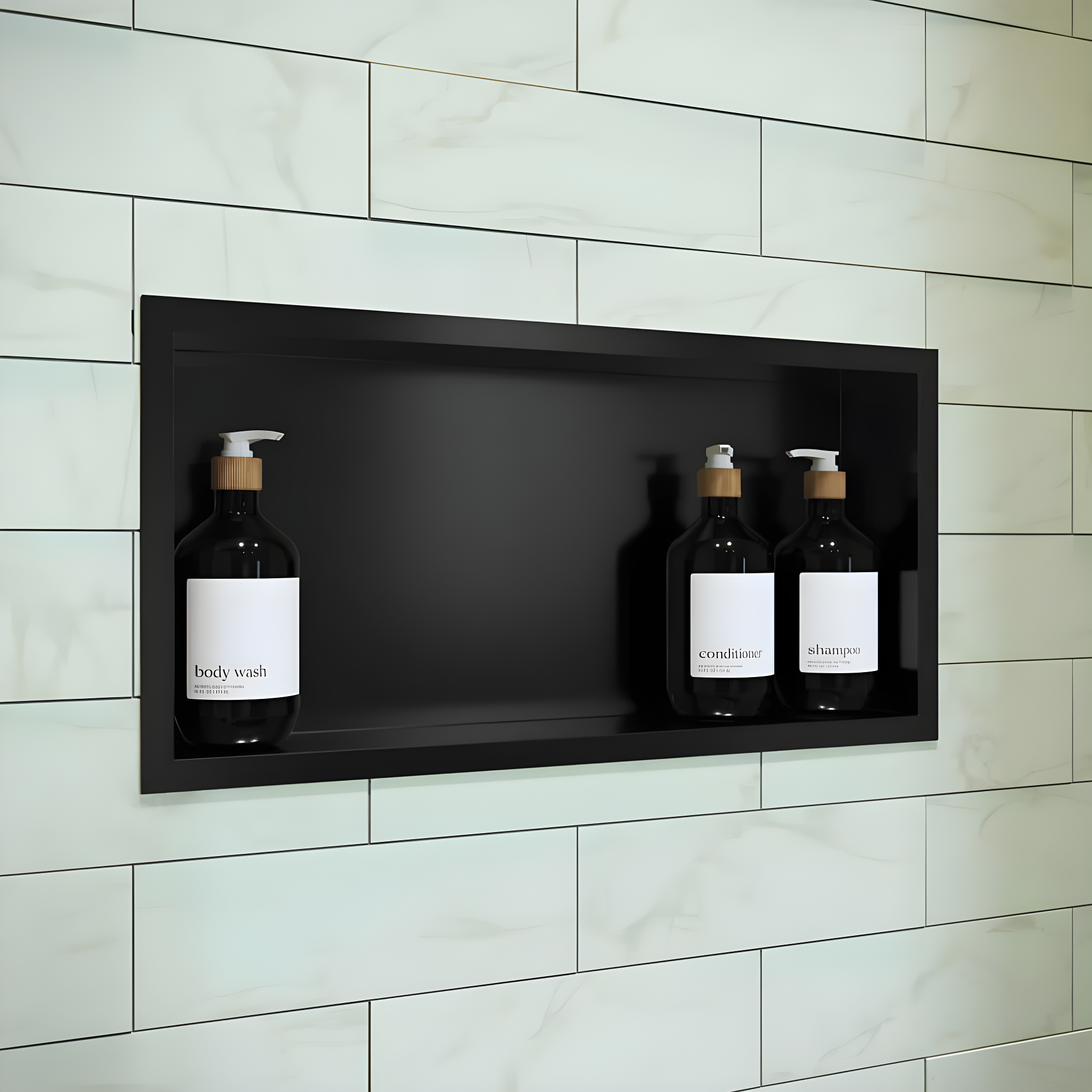 Voltaire 12" x 24" Stainless Steel Single Shelf Wall Niche