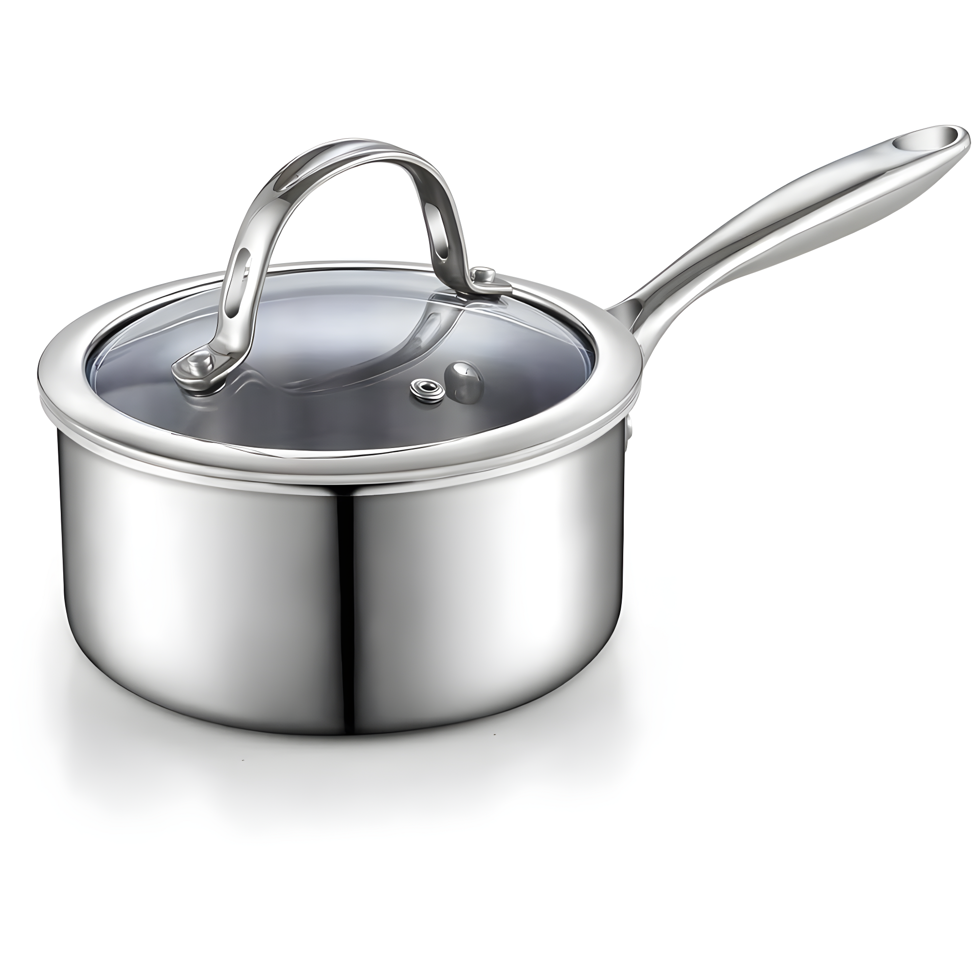 Cooks Standard Stainless Steel Saucepan With Lid, Multi-ply Clad Sauce Pot 3 Quart, Silver