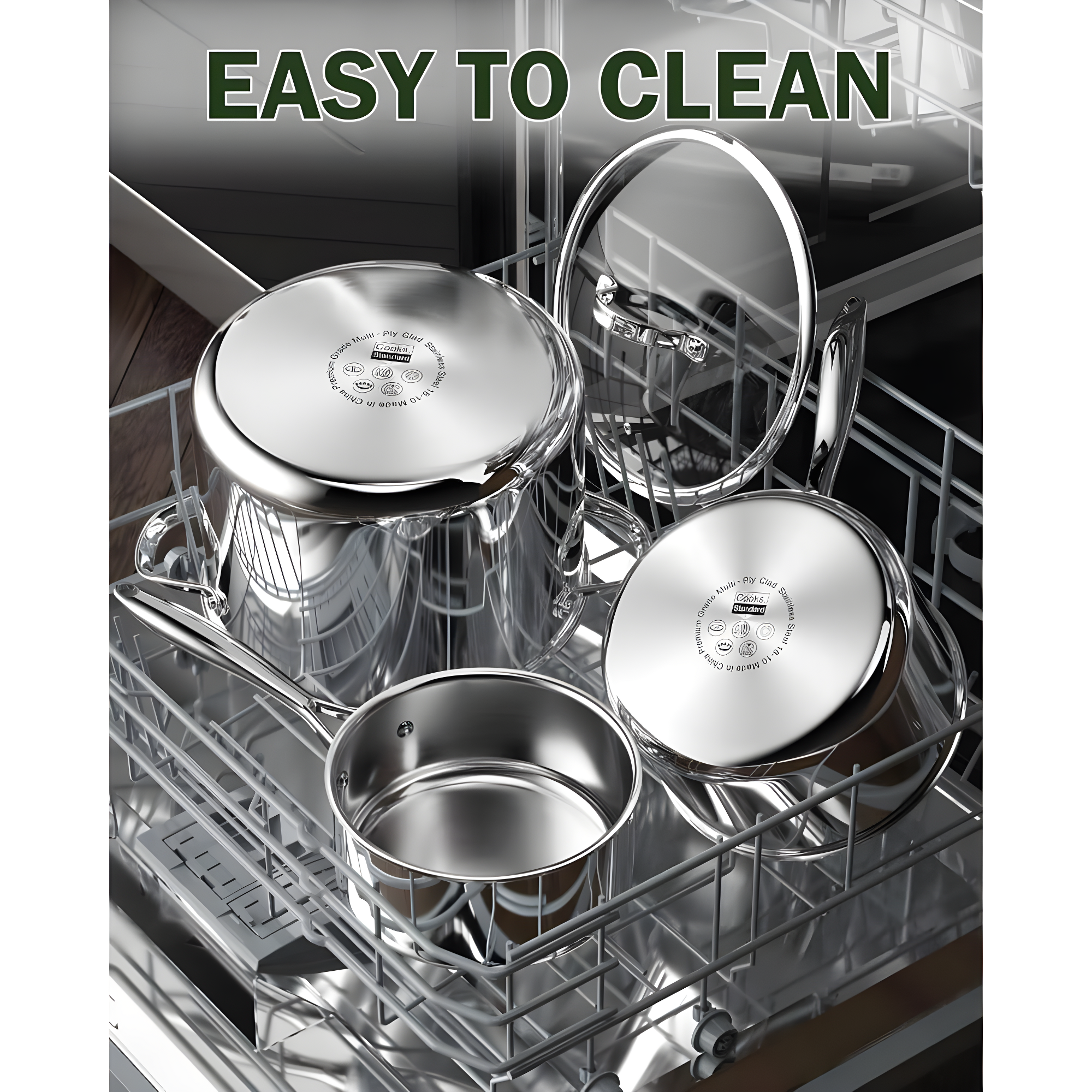 Cooks Standard Stainless Steel Saucepan With Lid, Multi-ply Clad Sauce Pot 3 Quart, Silver
