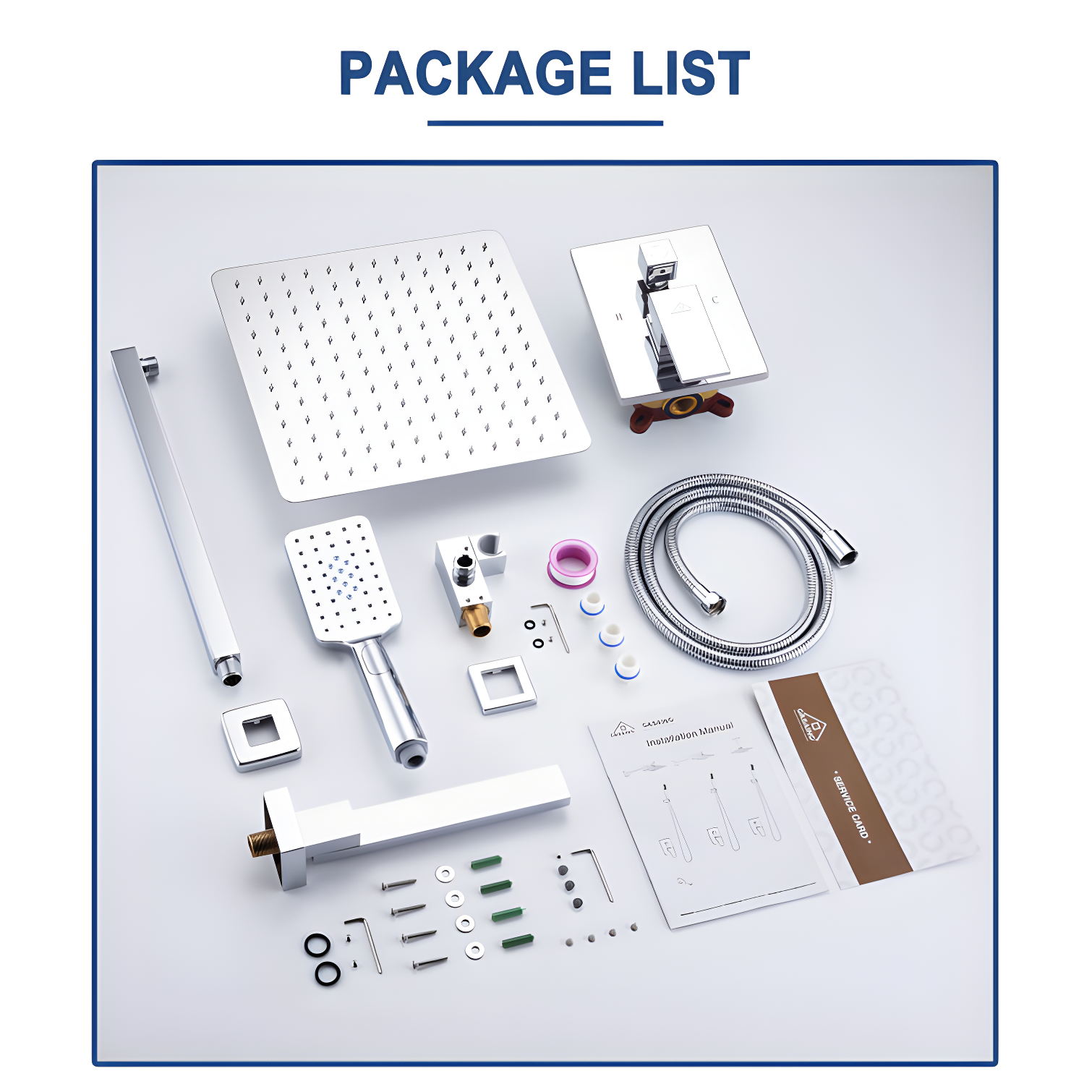 Shower Faucets & Systems All-In-One Kit with Rough in-Valve