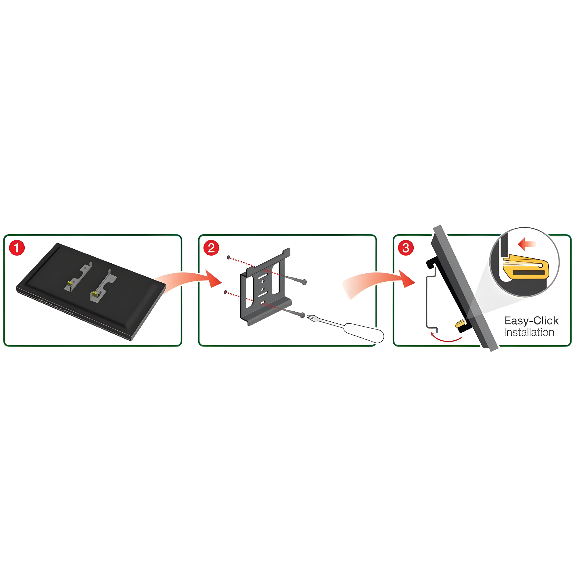 EL801B-A Adjustable Tilt Low Profile TV Mount for 40 inch to 80 inch TVs.  Black