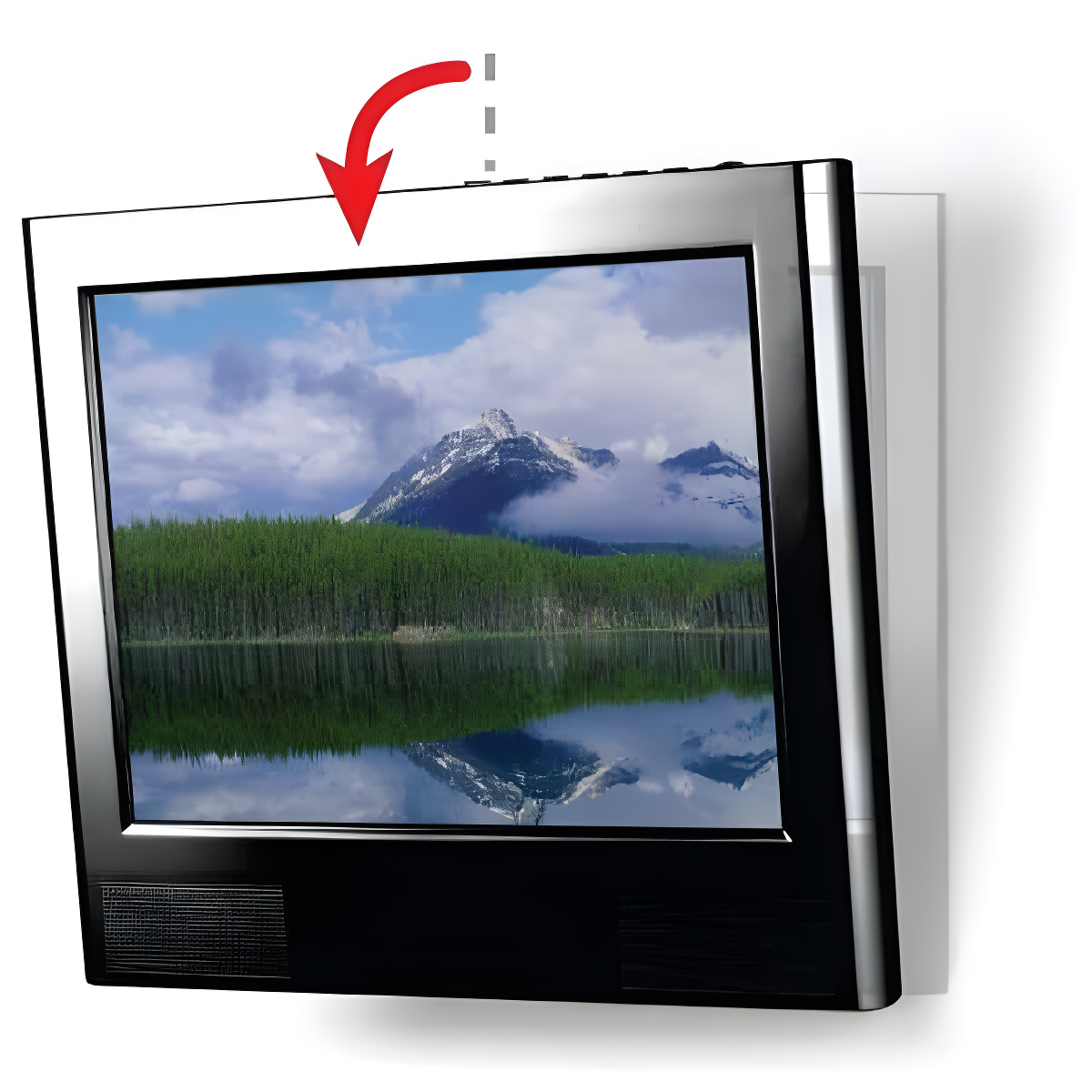 EL801B-A Adjustable Tilt Low Profile TV Mount for 40 inch to 80 inch TVs.  Black