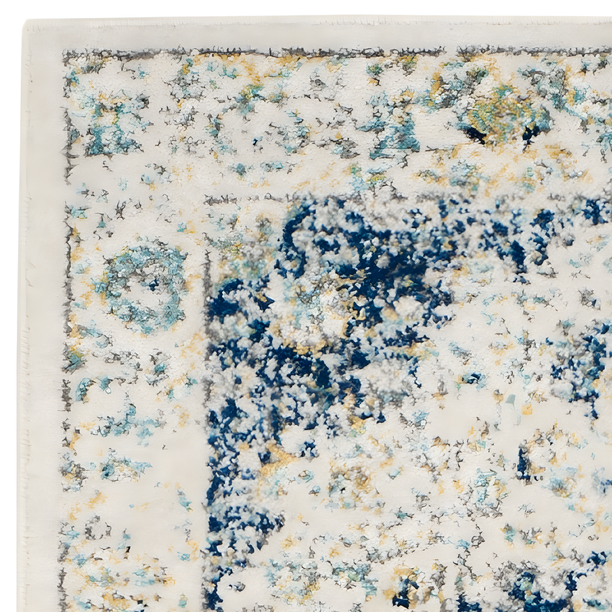 Evoke EVK220 Power Loomed Runner Rug - Ivory/Blue - 2'2"x9' - Safavieh.