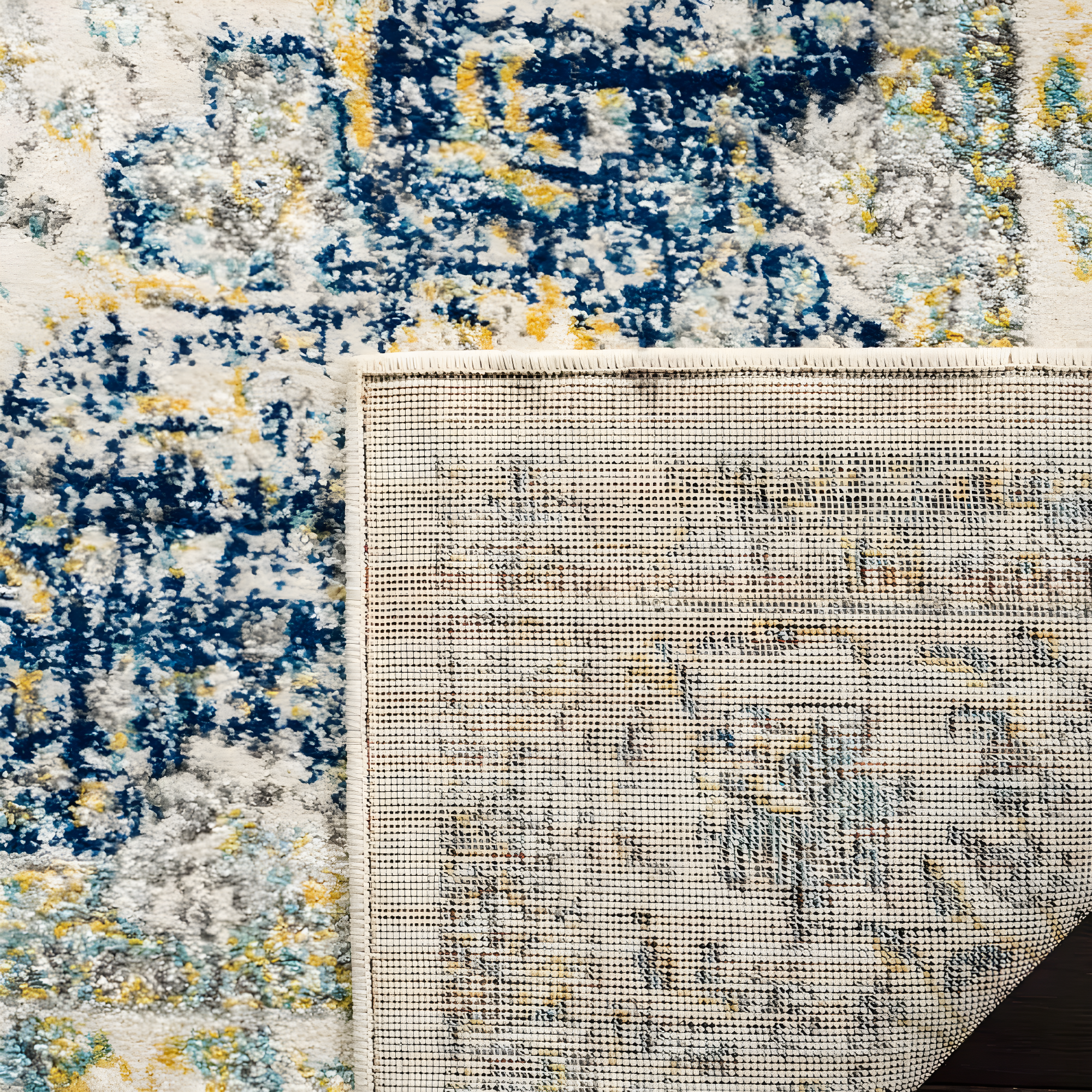 Evoke EVK220 Power Loomed Runner Rug - Ivory/Blue - 2'2"x9' - Safavieh.