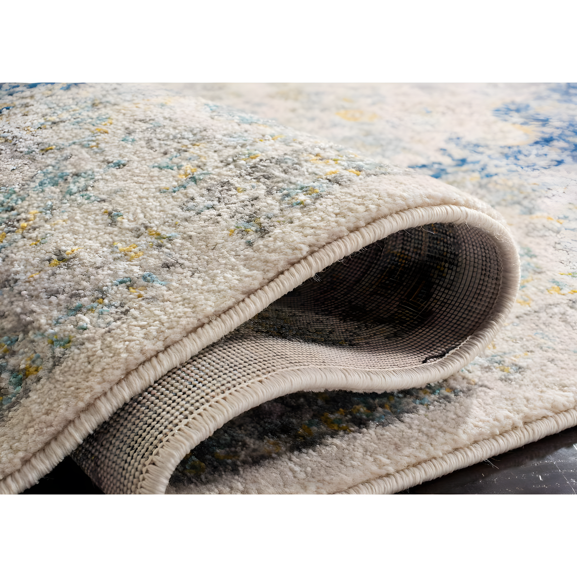 Evoke EVK220 Power Loomed Runner Rug - Ivory/Blue - 2'2"x9' - Safavieh.