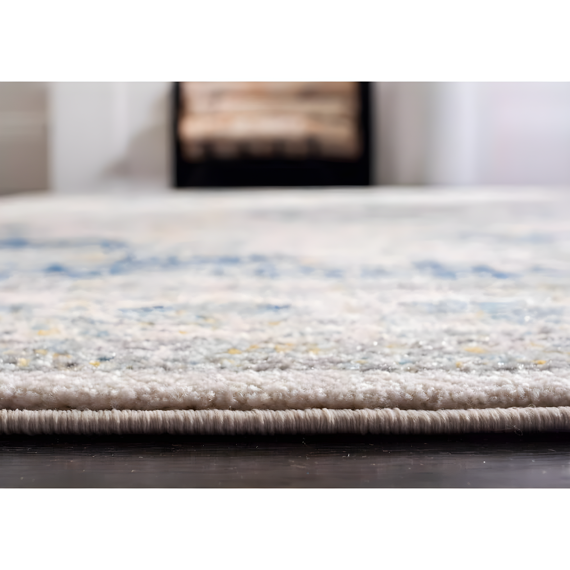 Evoke EVK220 Power Loomed Runner Rug - Ivory/Blue - 2'2"x9' - Safavieh.