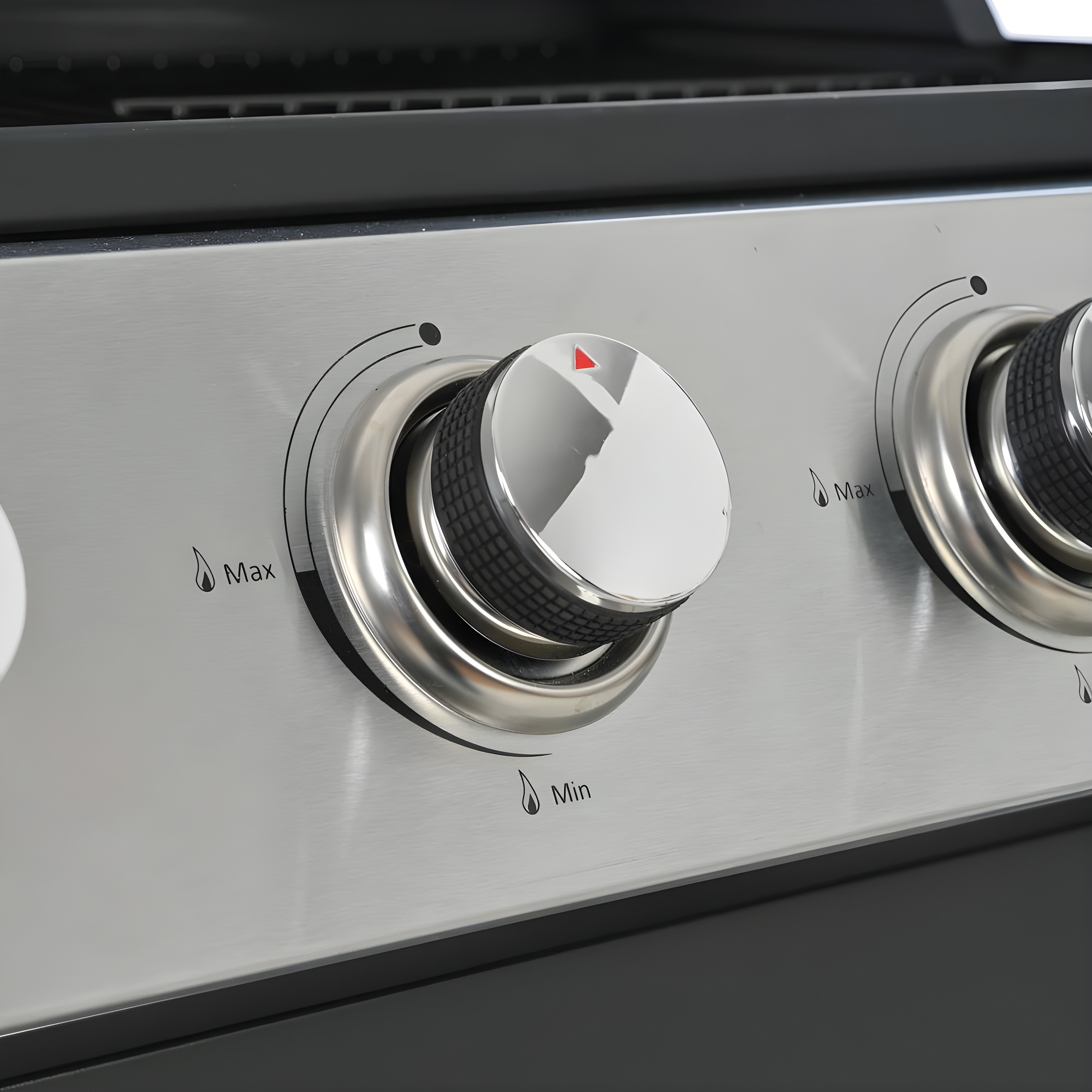 BBQ Grill, 4Bur nerBbq Propane Gas Grill, Propane Grill Built-In Stainless Steel Thermometer, 34200 Btu Output for Outdoor Cooking Kitchen and Patio Backyard Barbecue, Stainless Steel