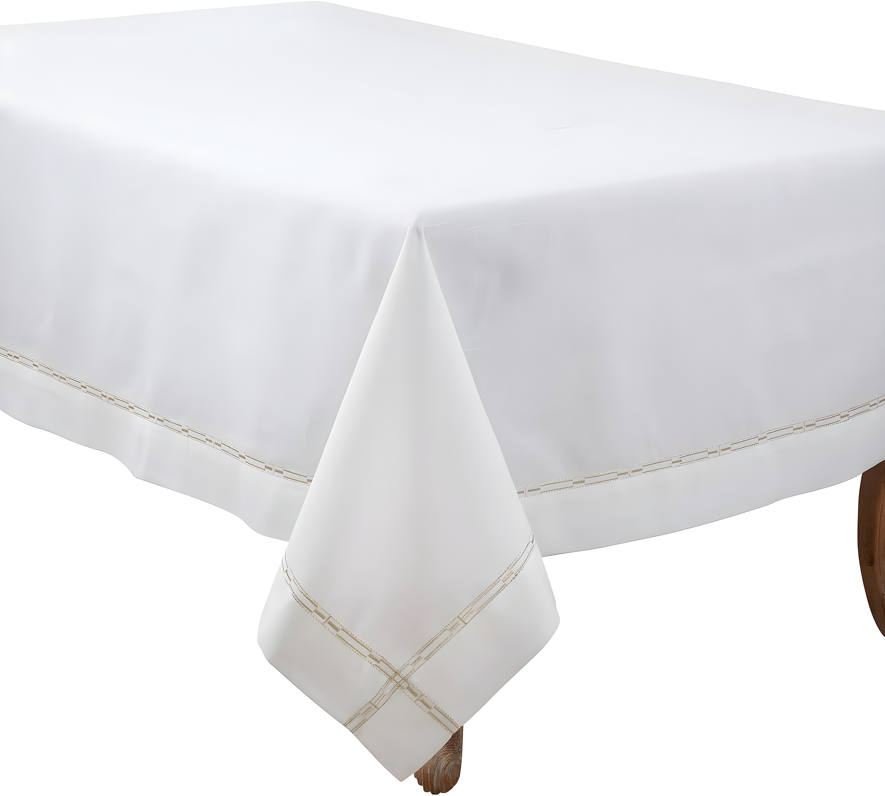 Saro Lifestyle Luxurious Tablecloth with Intricate Embroidery, 72"x160", Gold