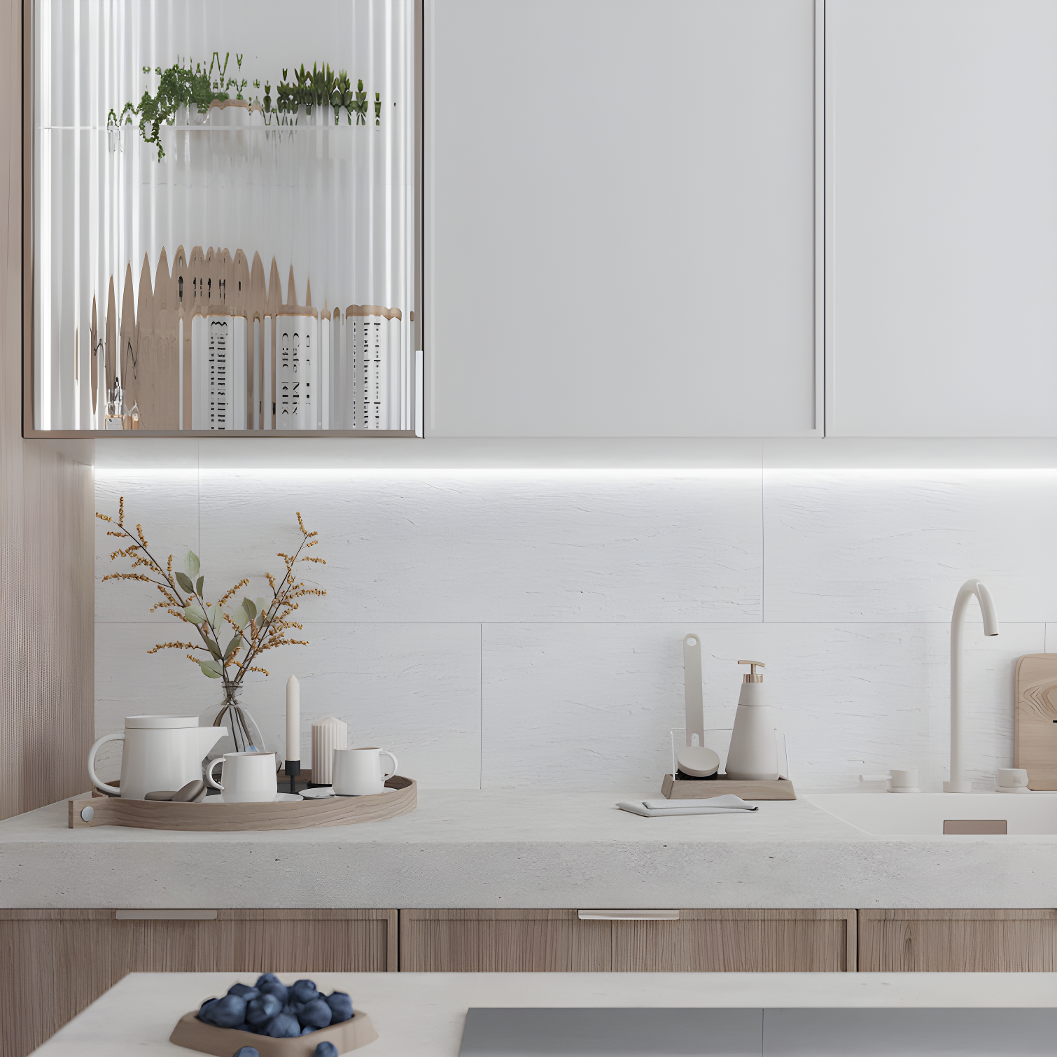 Apollo Tile Imprint 12" x 35" Ceramic Marble Look Wall & Floor Tile (Set of 4)