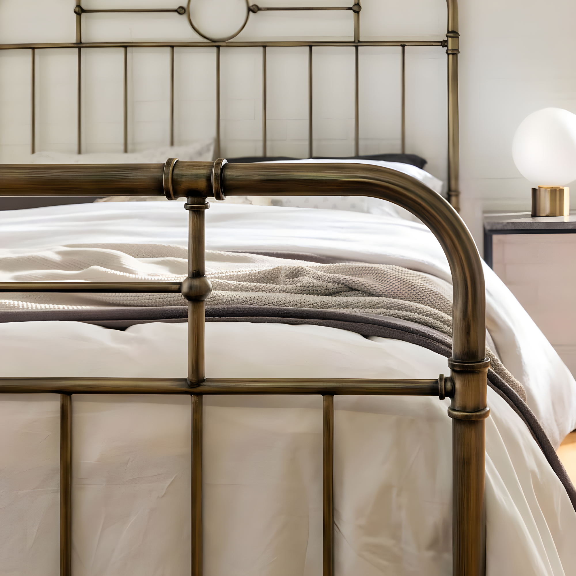 HumbleNest Countryside Classic Metal Textured Standard Bed, Queen, Bronze