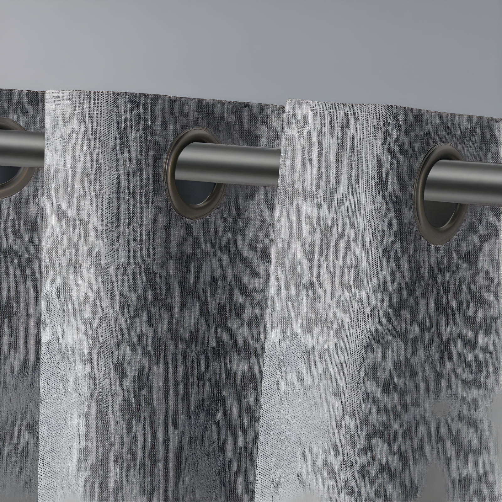 Loha GT Aaliyah Solid Color Semi-Sheer Grommet Curtain Panels