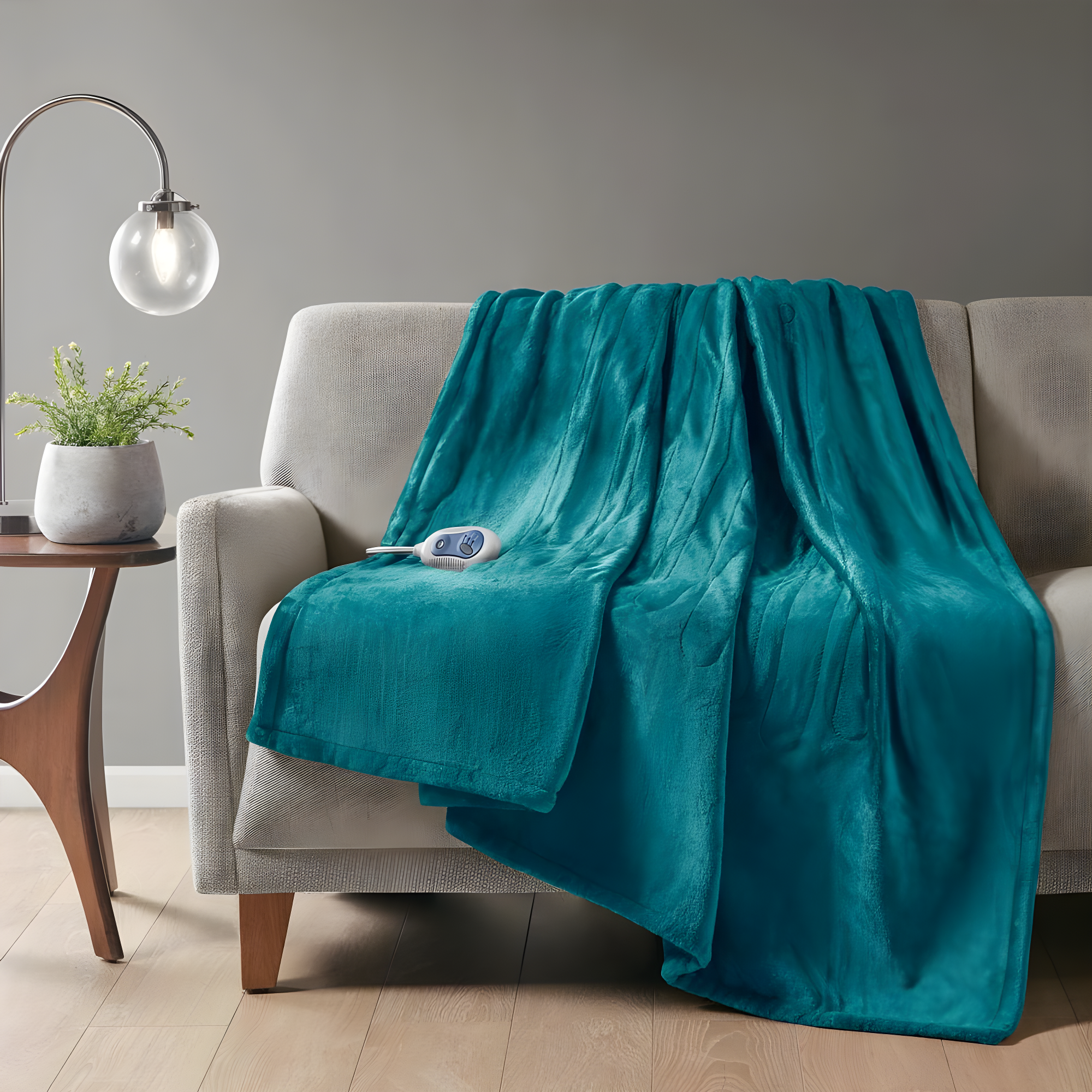 Beautyrest Heated Plush Oversized Throw
