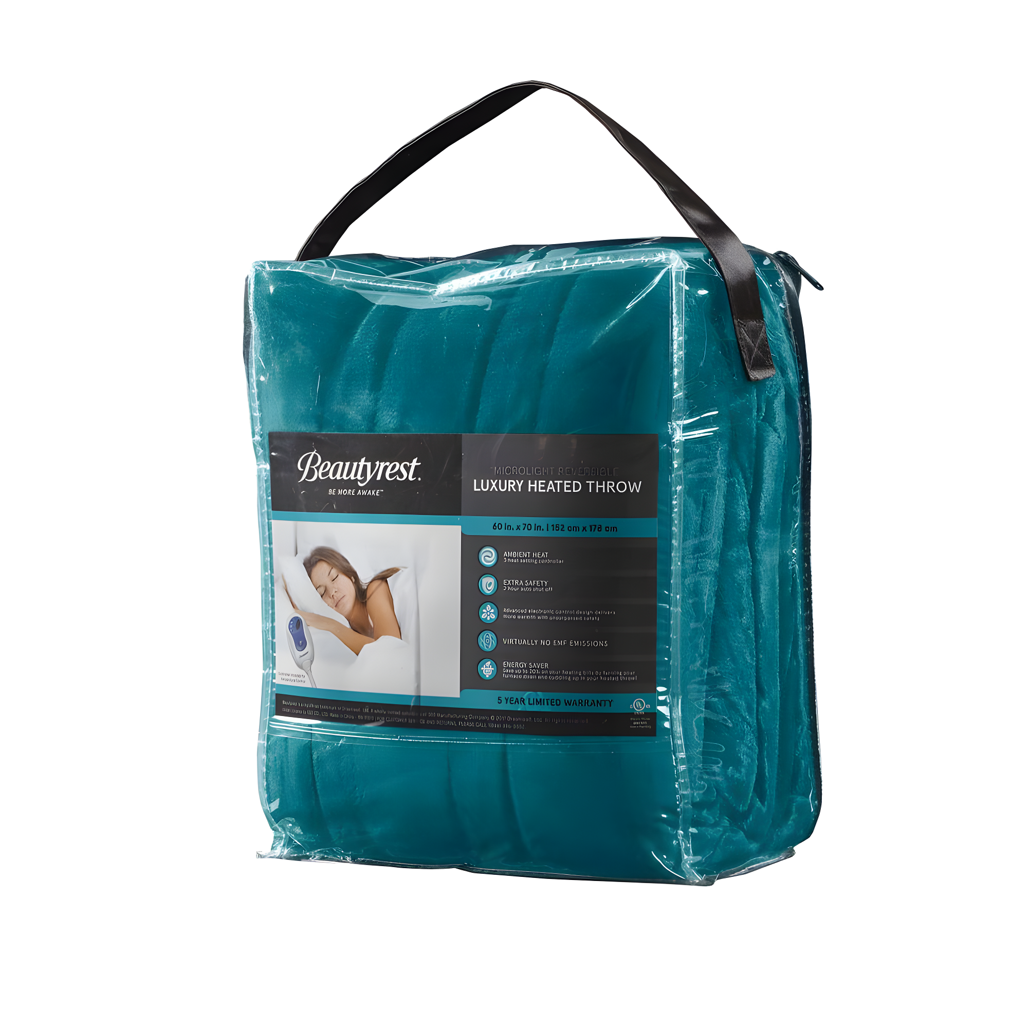 Beautyrest Heated Plush Oversized Throw