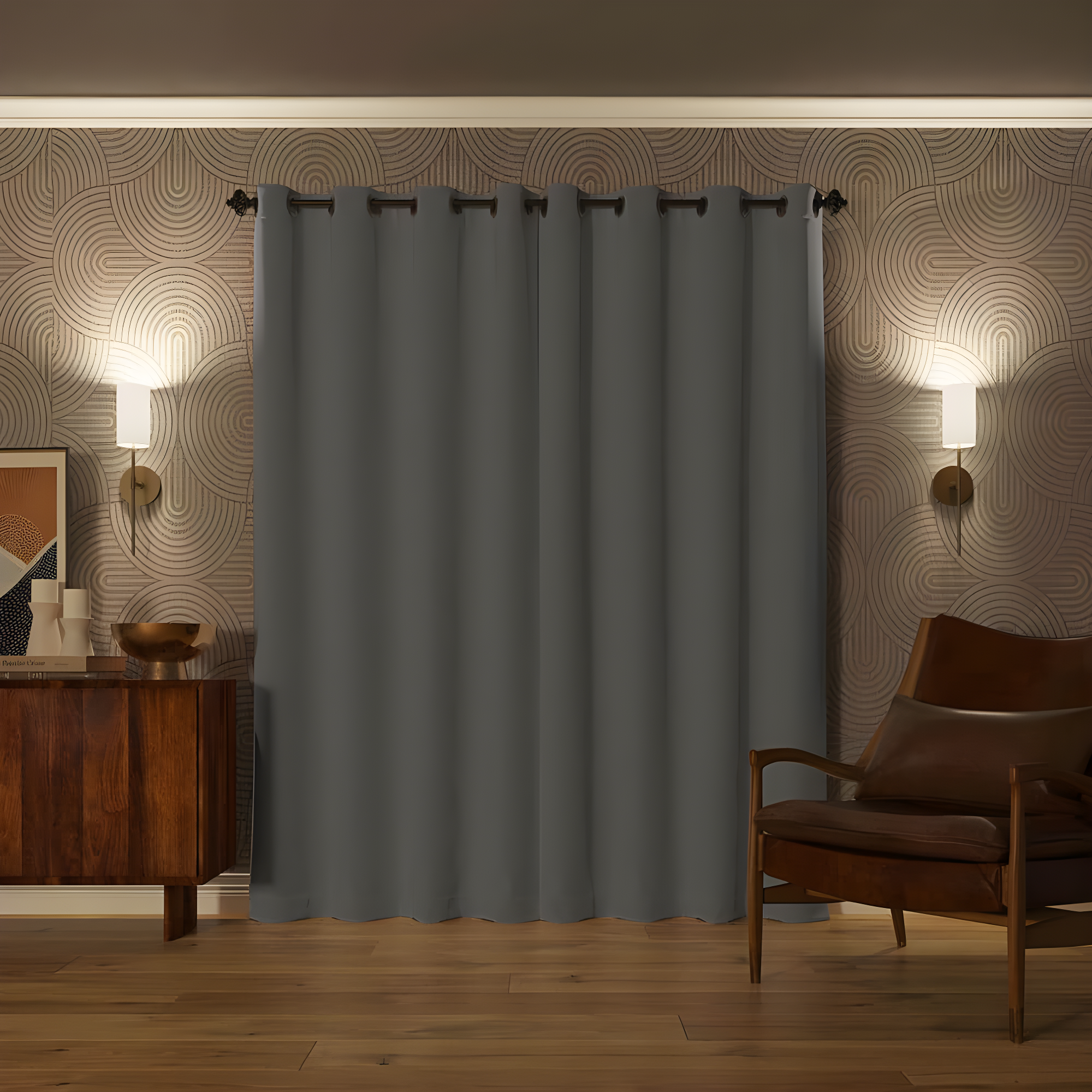 Oslo Theater Grade Extreme 100% Blackout Grommet Curtain Panel