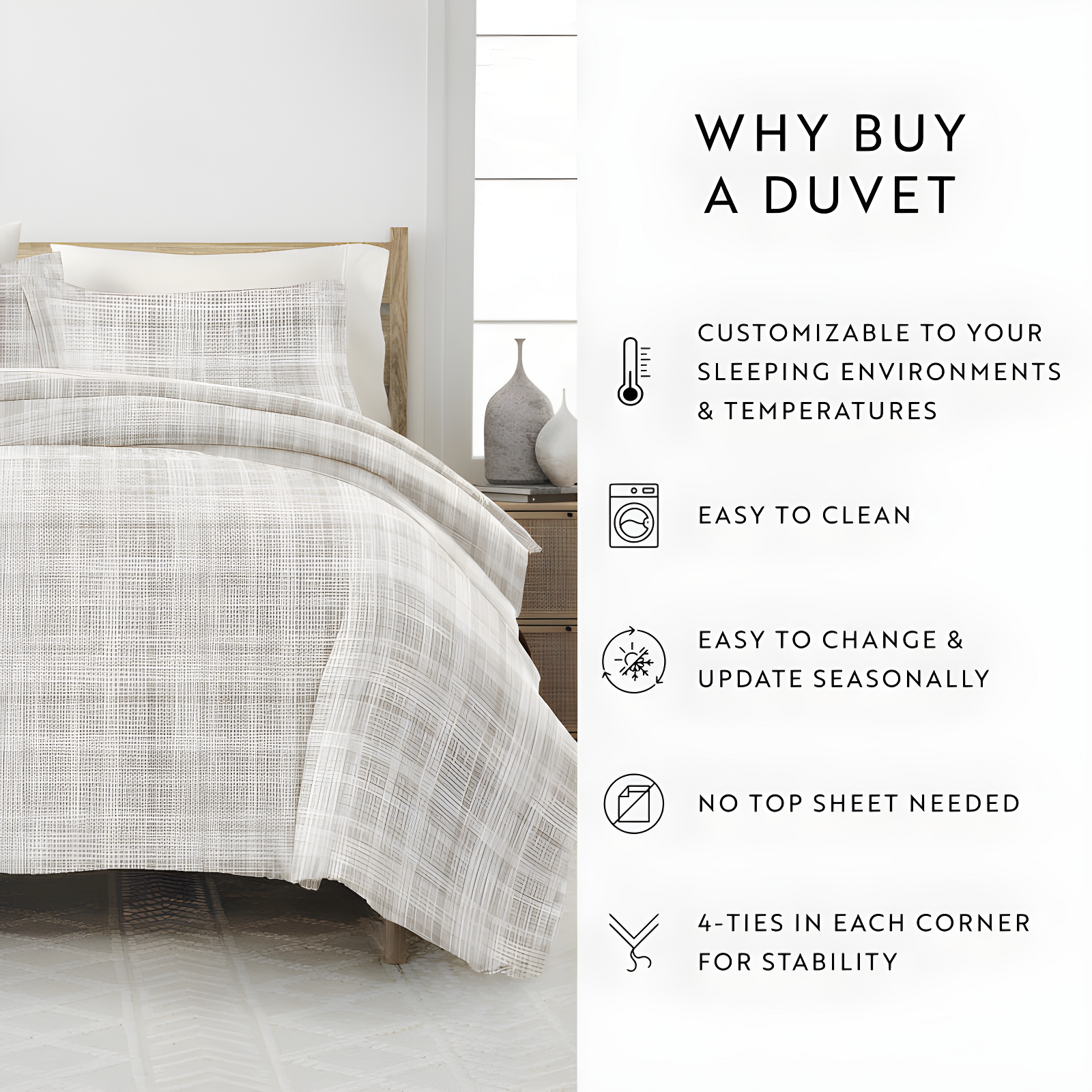Becky Cameron Simply Soft Thatch Pattern Duvet Cover Set & Reviews | Wayfair