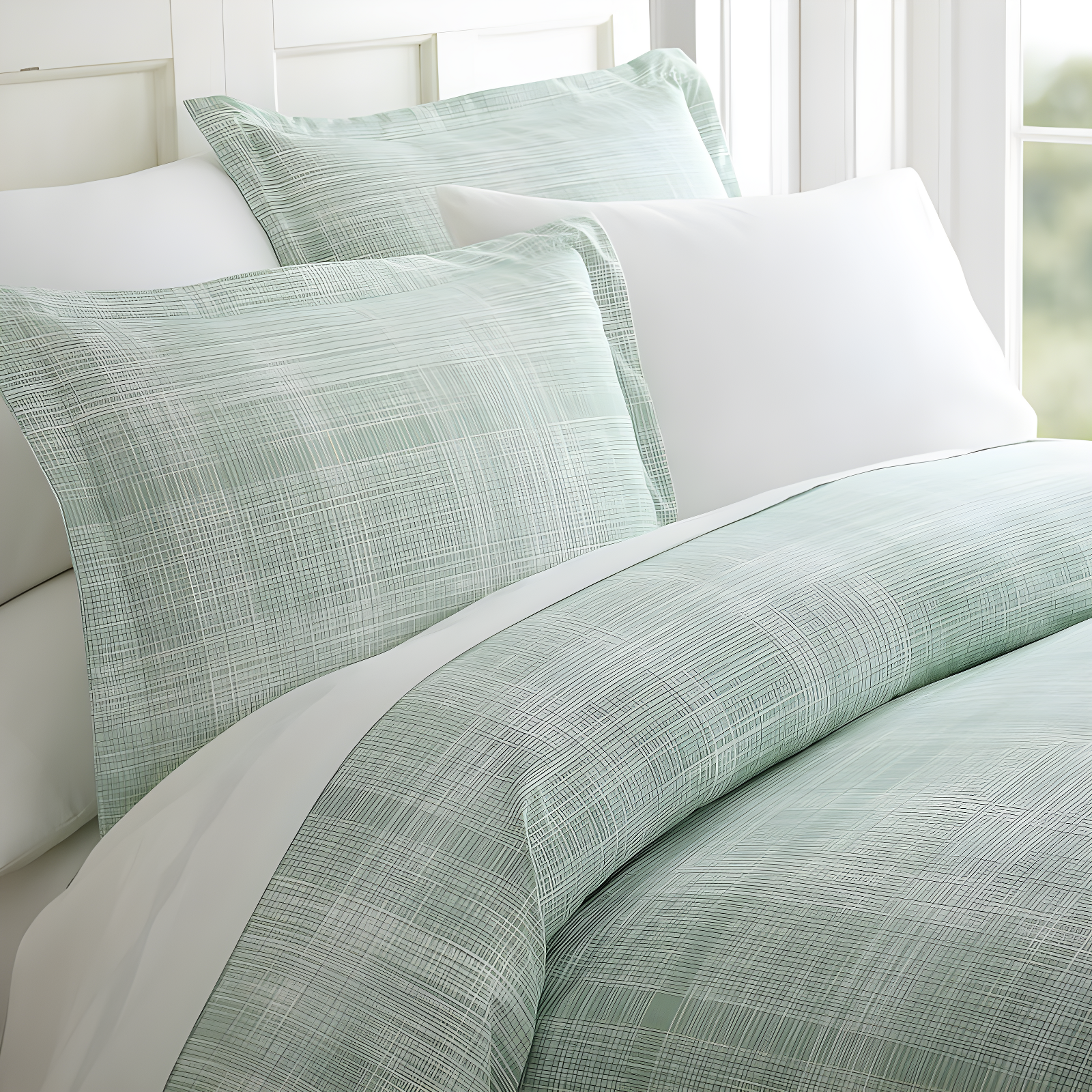 Becky Cameron Simply Soft Thatch Pattern Duvet Cover Set & Reviews | Wayfair