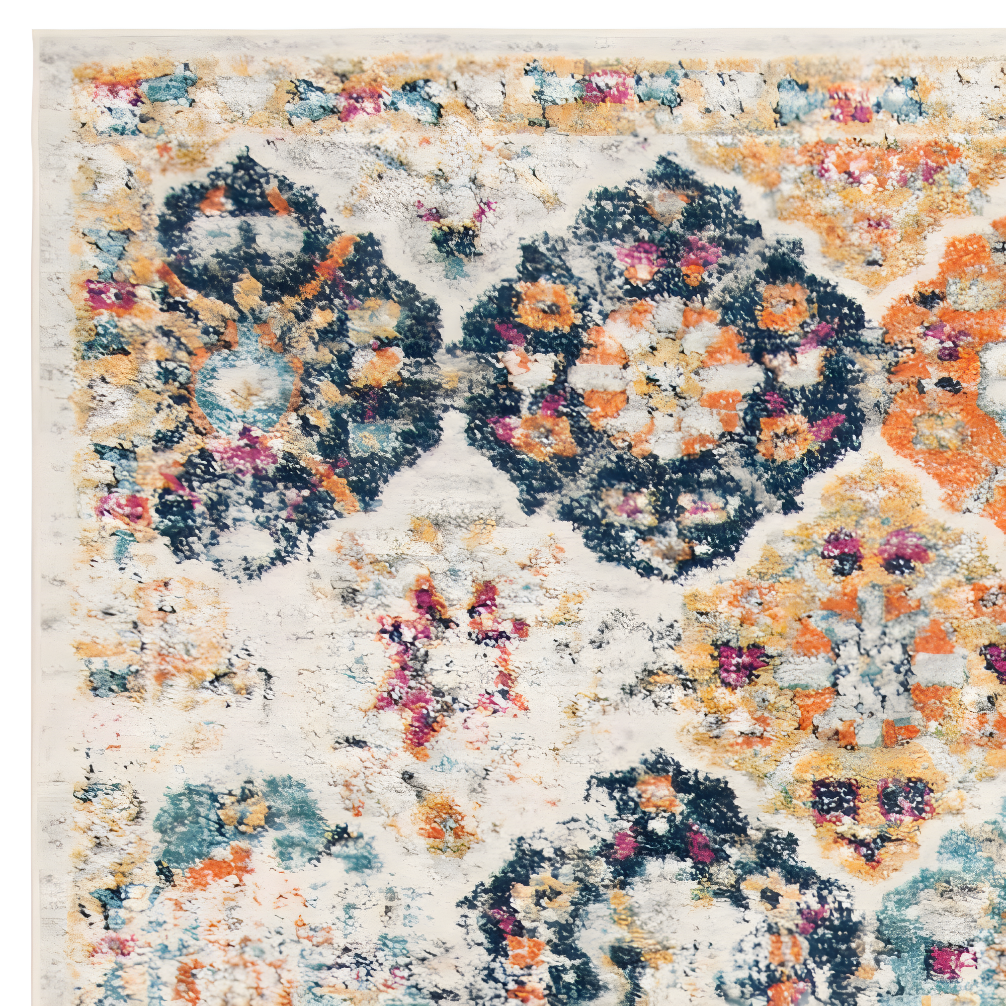 Madison MAD611 Power Loomed Indoor Area Rug - Cream/Multi - 9'x12' - Safavieh