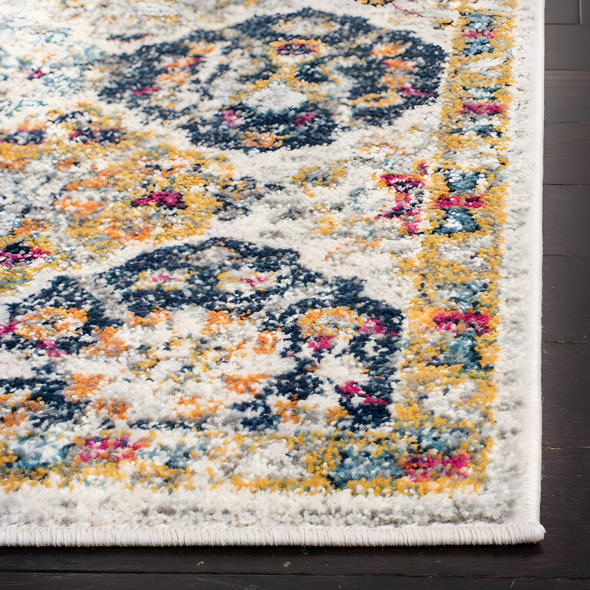 Madison MAD611 Power Loomed Indoor Area Rug - Cream/Multi - 9'x12' - Safavieh