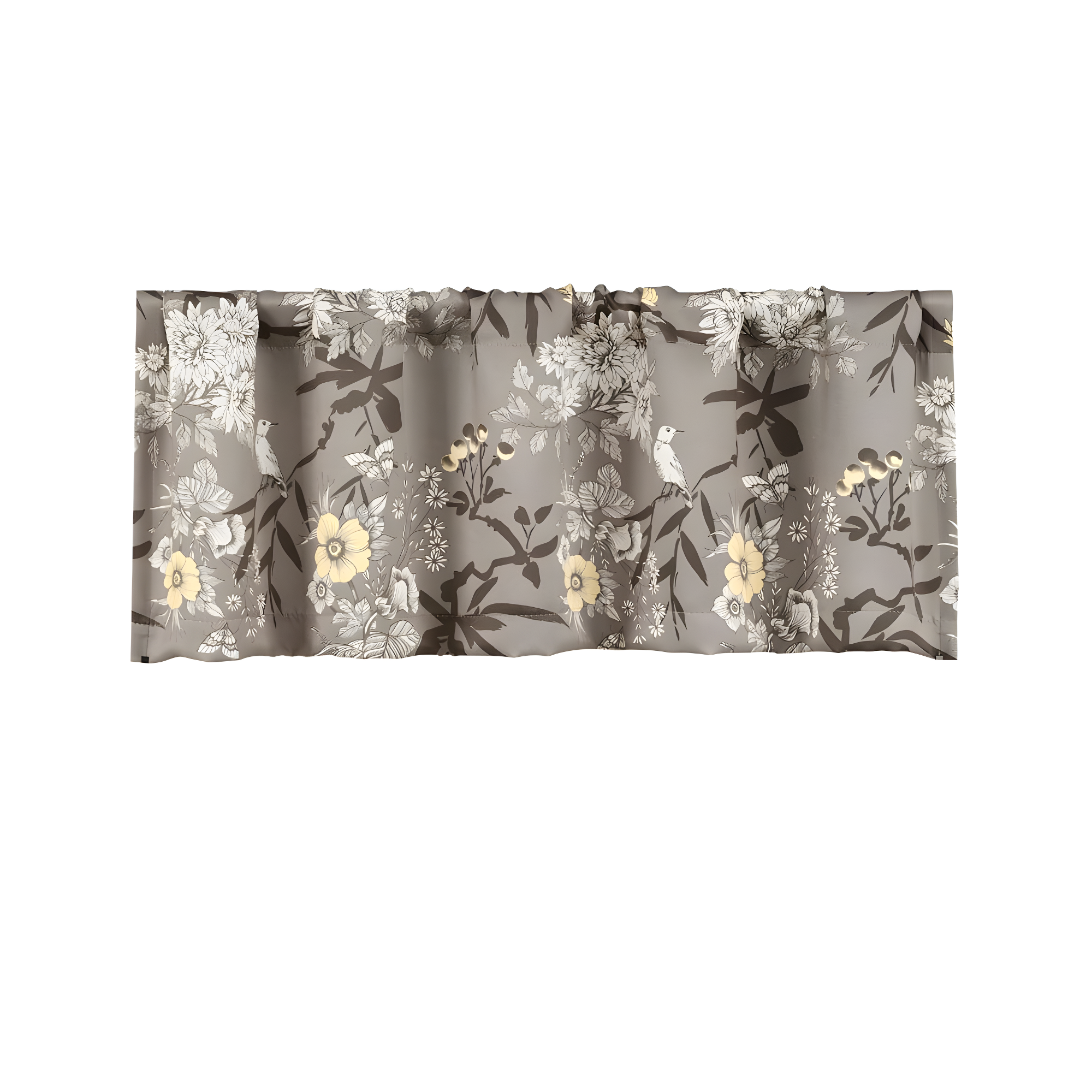 Lush Decor Botanical Garden Floral Tailored 52'' W Window Valance