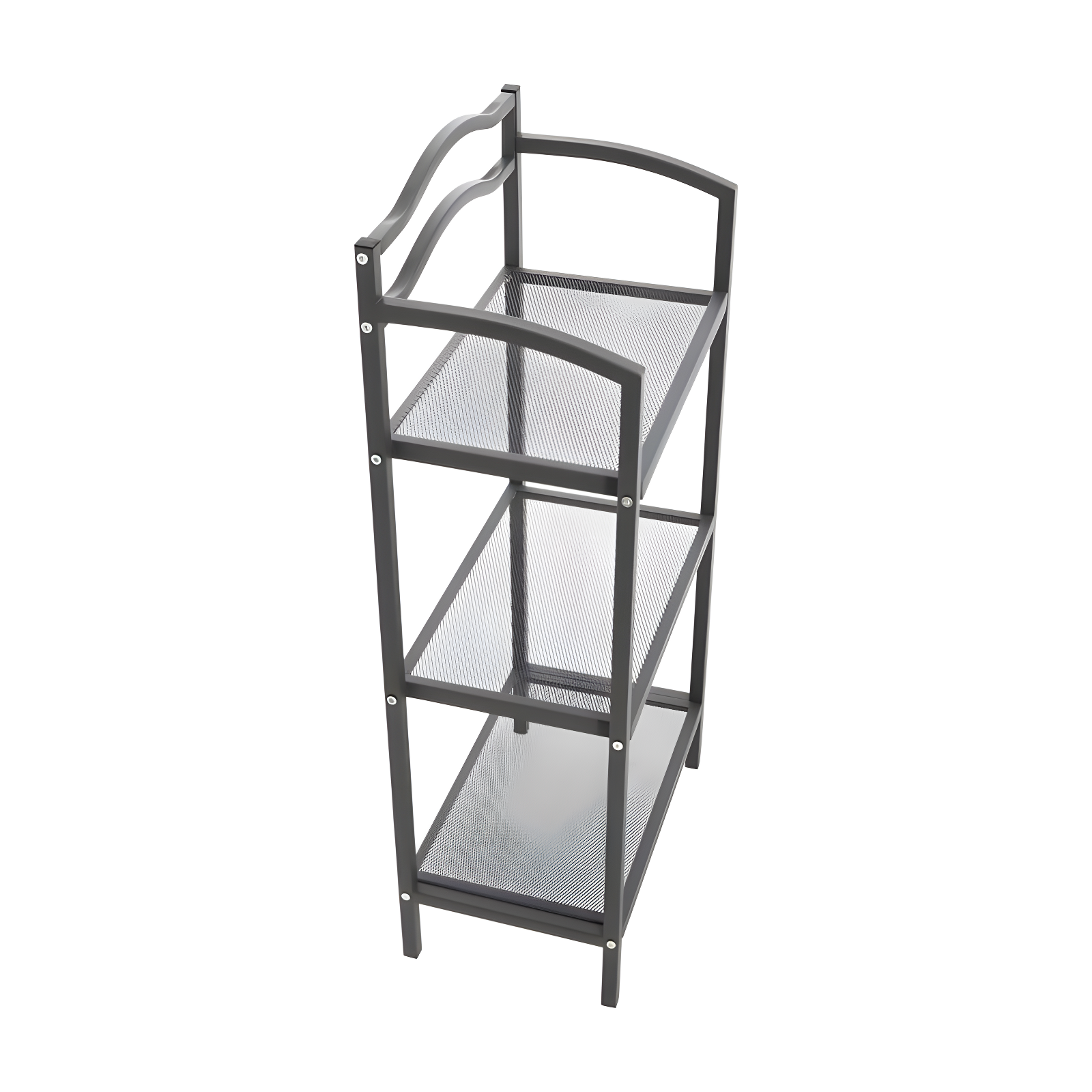 3-Tier Metal Bathroom Storage Shelf, Grey