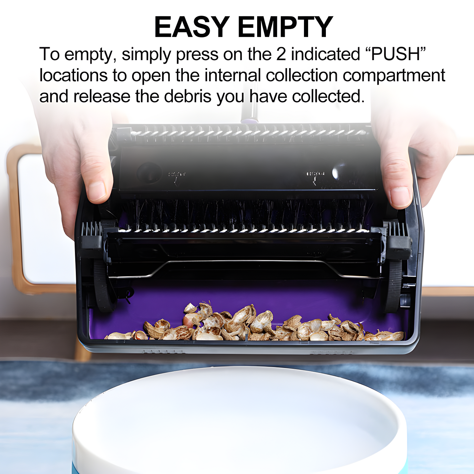 Carpet Sweeper Cleaner For Home Office Low Carpets Rugs Undercoat Carpets Pet Hair Dust Scraps Paper Small Rubbish Cleaning With A Brush