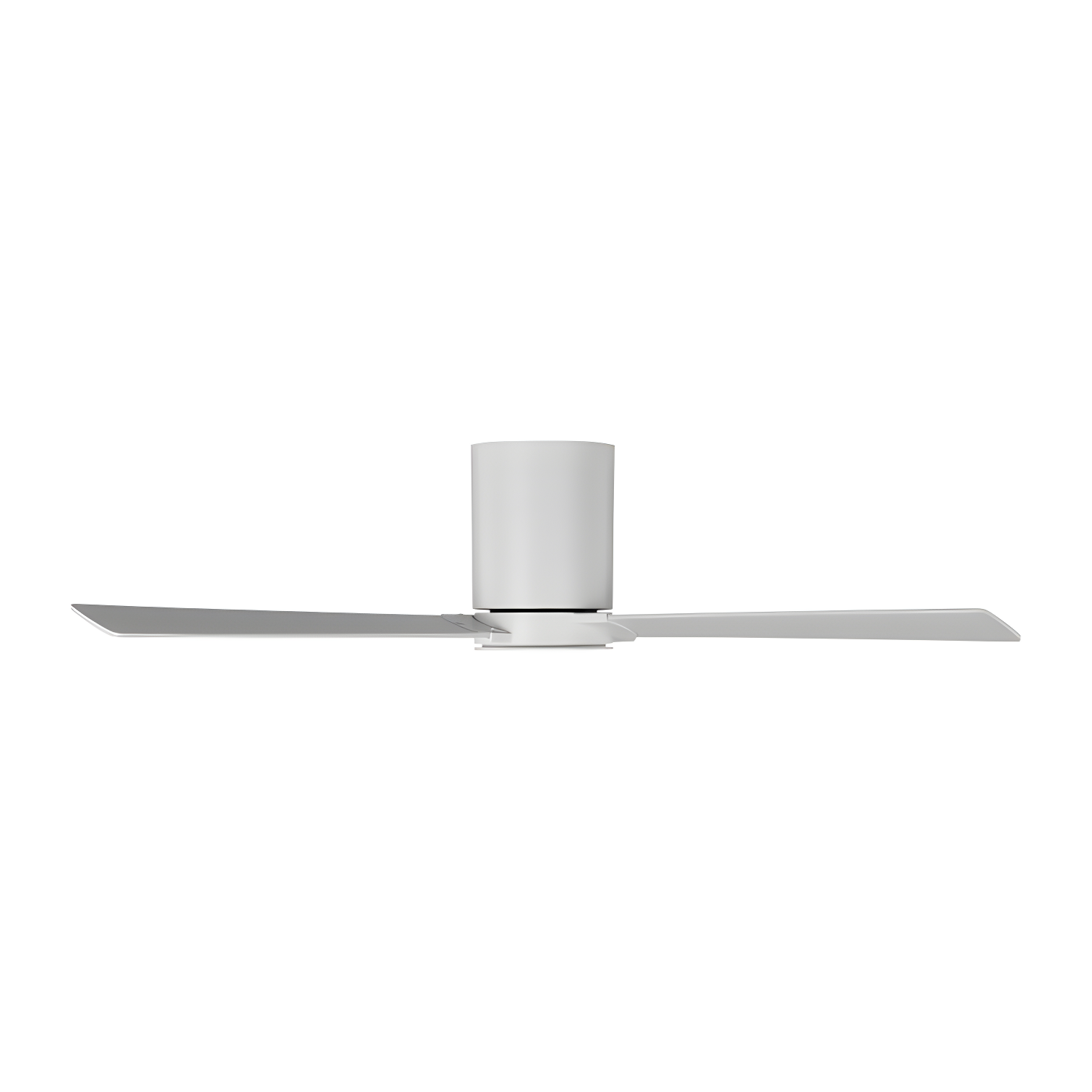 Matte White Low Profile Ceiling Fan with Remote and Lighting