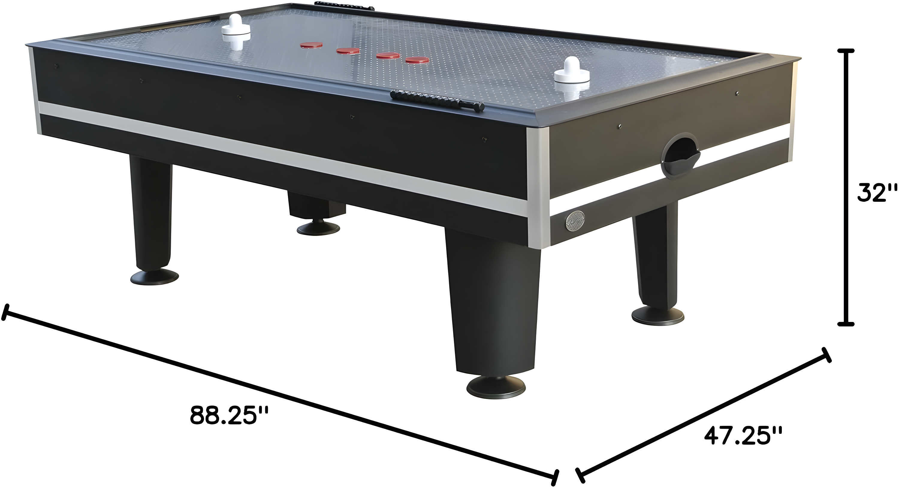 Champion 88" Two Player Air Hockey Table with Manual Scoreboard
