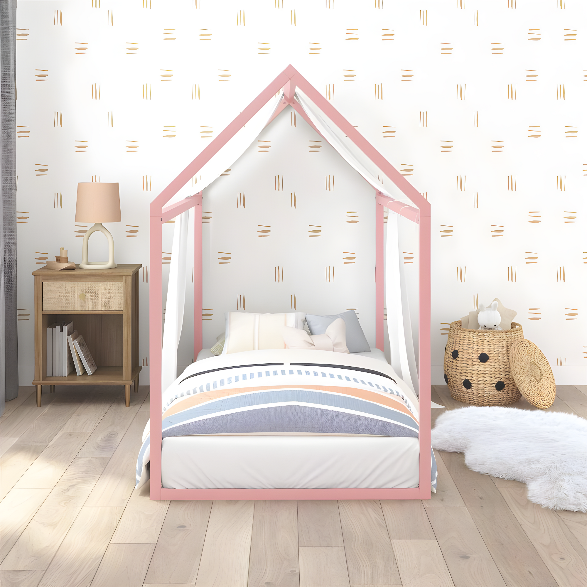 Max & Finn Skyler Metal Montessori House Bed