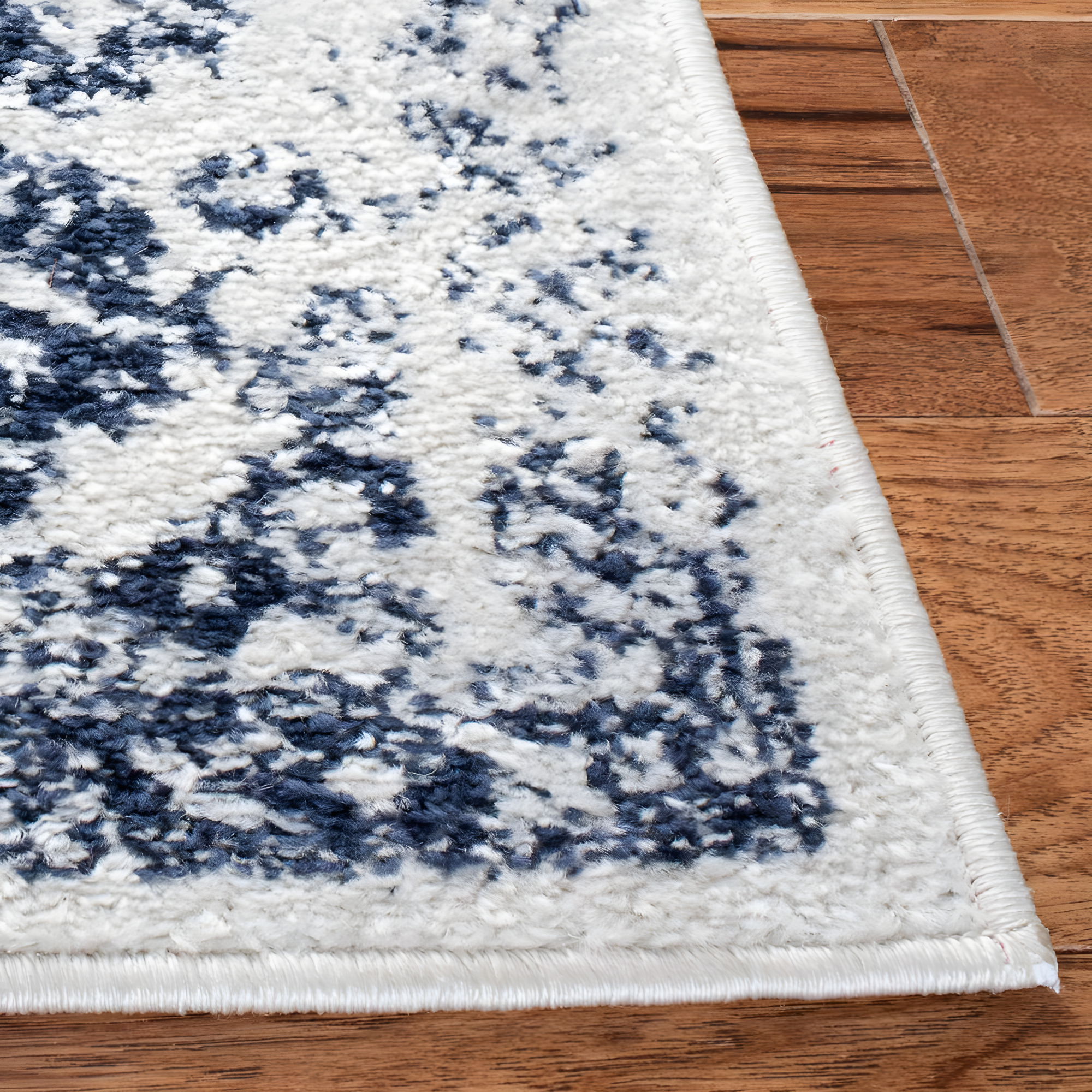 SAFAVIEH Adirondack Wyatt Distressed Area Rug, Ivory/Navy, 11' x 15'