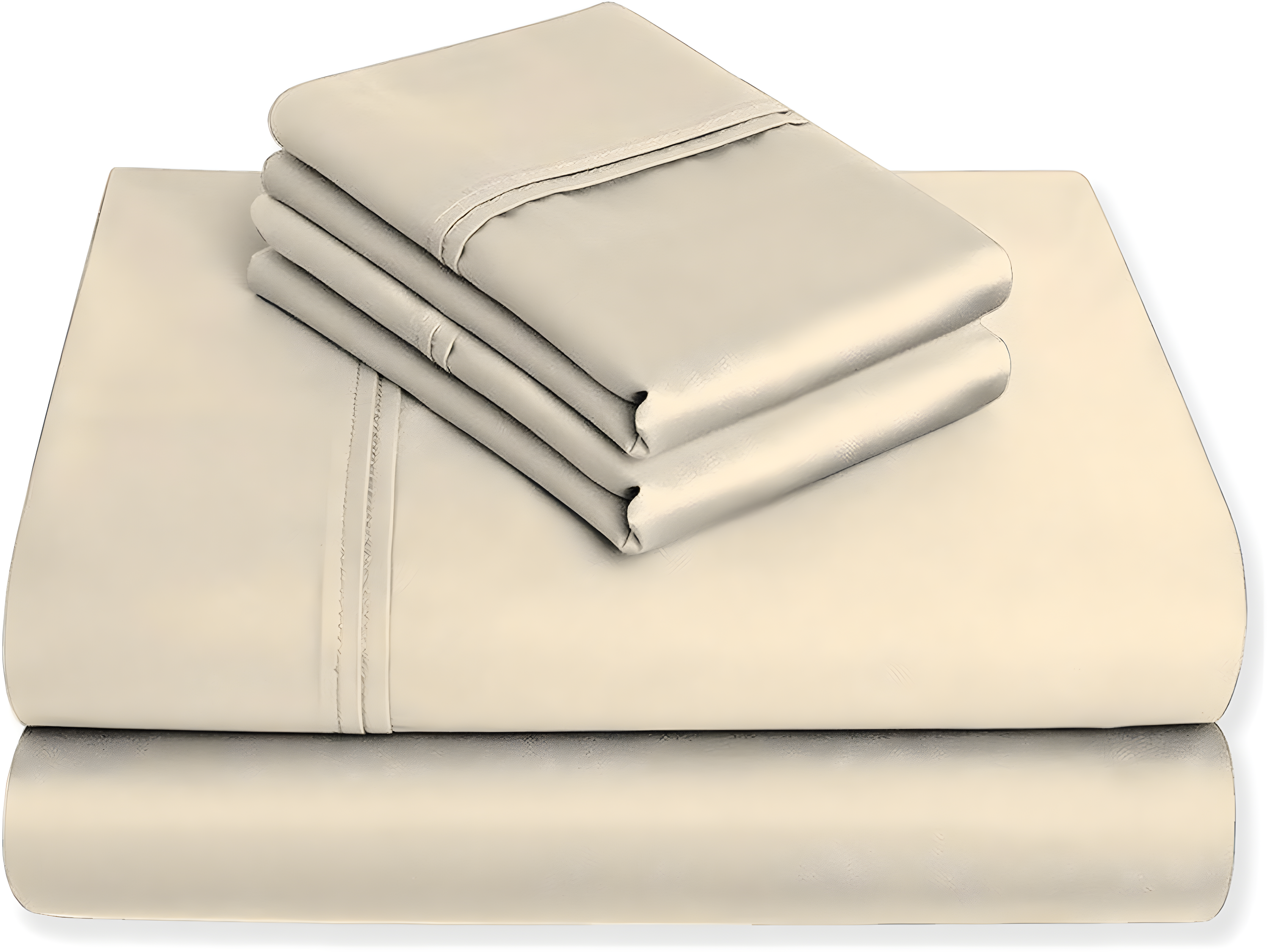 Queen 300 Thread Count Organic Cotton Brushed Percale Sheet Set Ivory - Purity Home