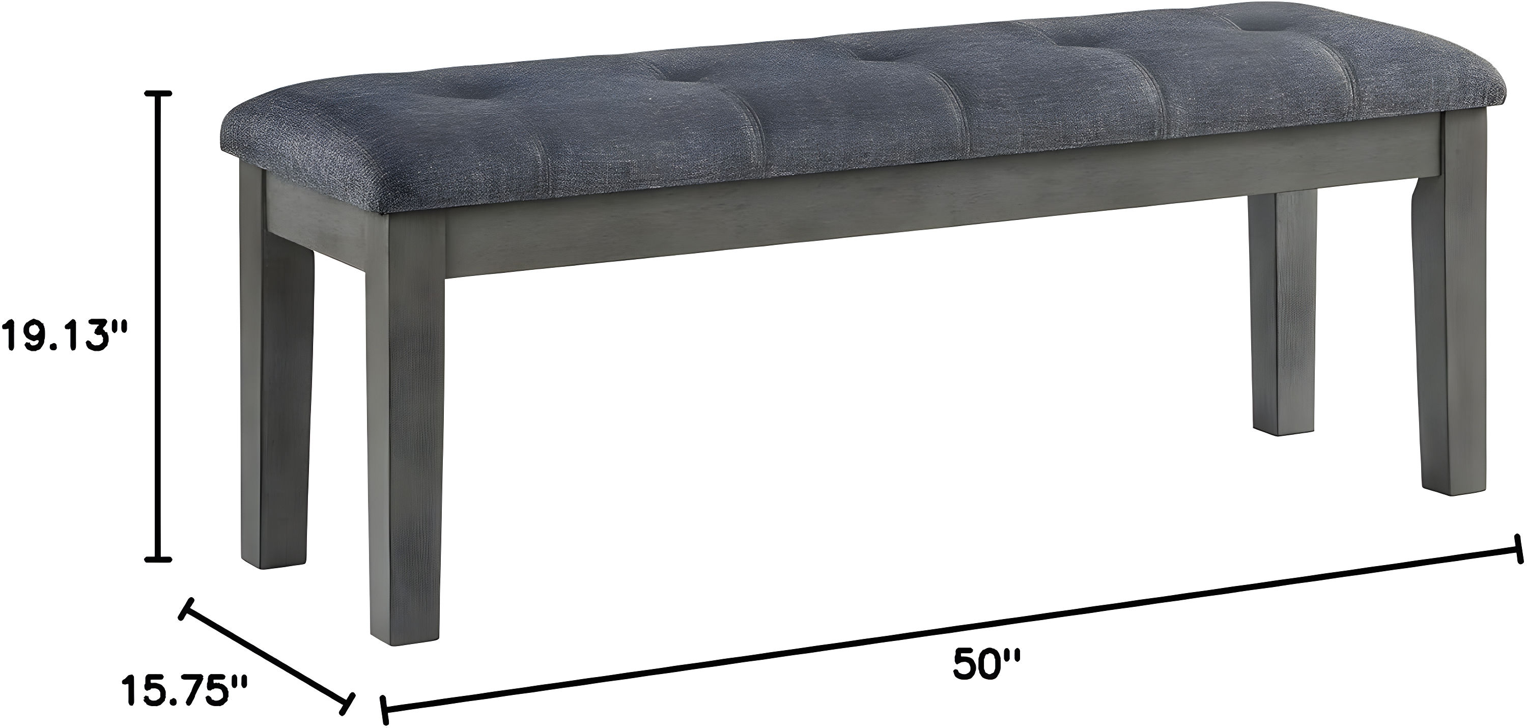 Signature Design by Ashley Contemporary Hallanden 50" Dining Bench Two-tone Gray