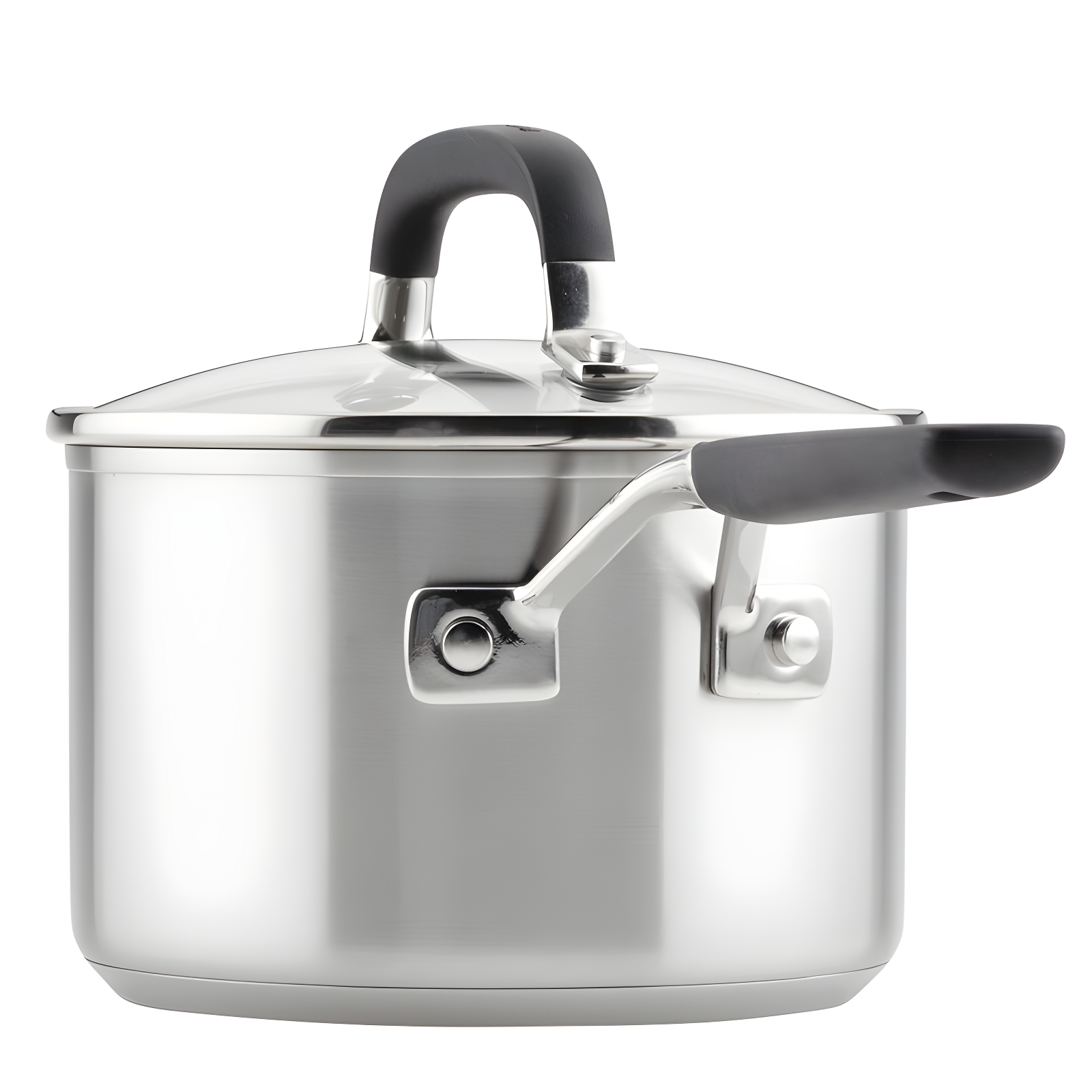 KitchenAid Stainless Steel Induction Sauce Pan with Measuring Marks and Lid, 2 Quart