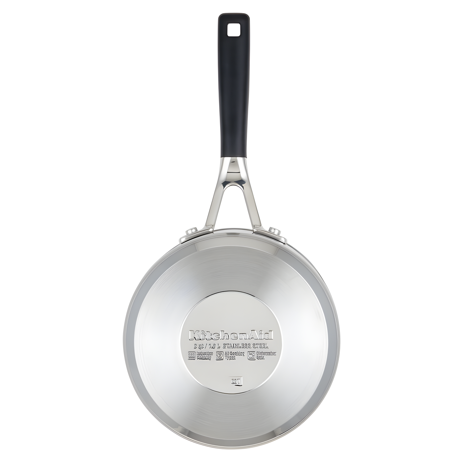KitchenAid Stainless Steel Induction Sauce Pan with Measuring Marks and Lid, 2 Quart