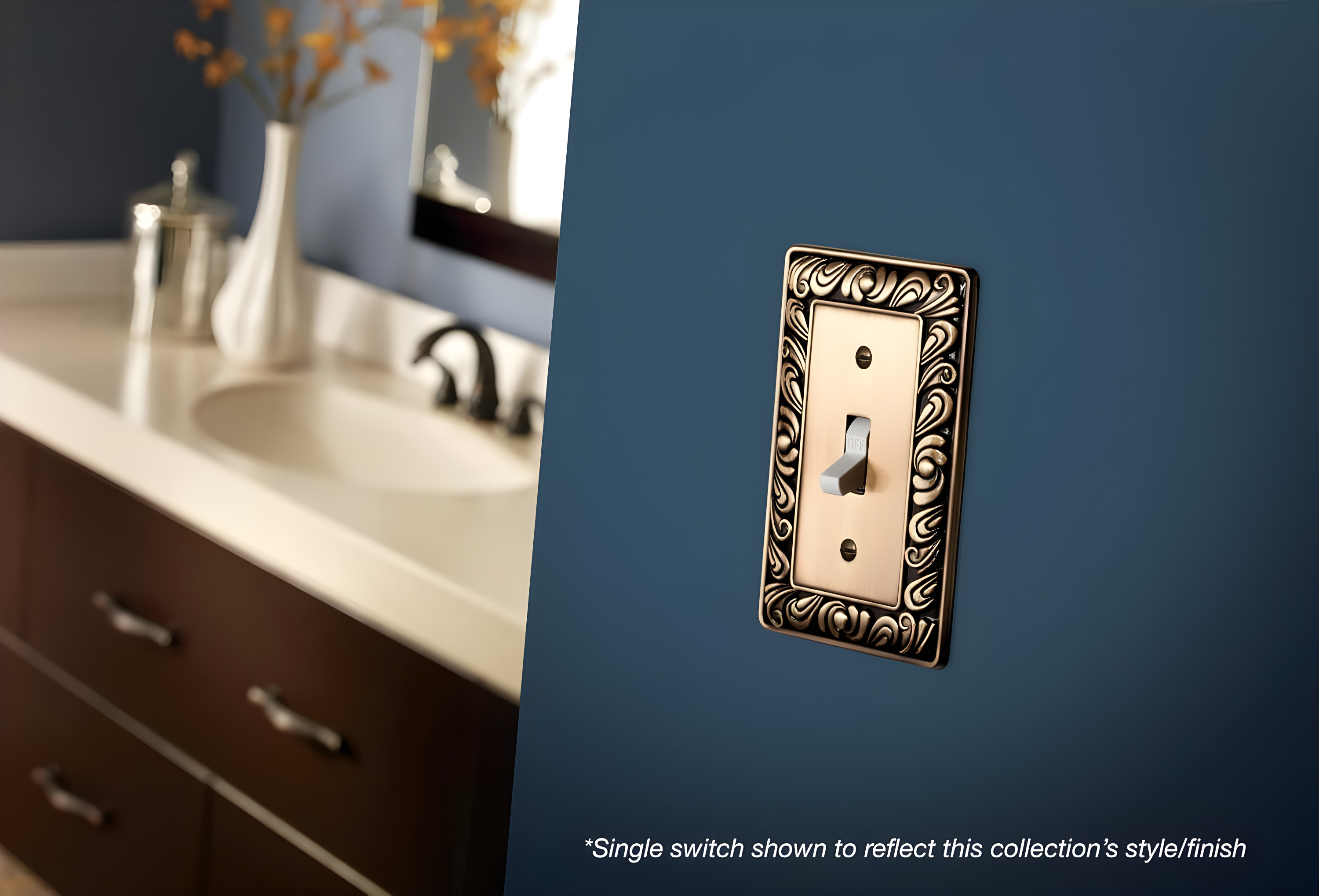 Paisley 3-Gang Toggle Light Switch Wall Plate