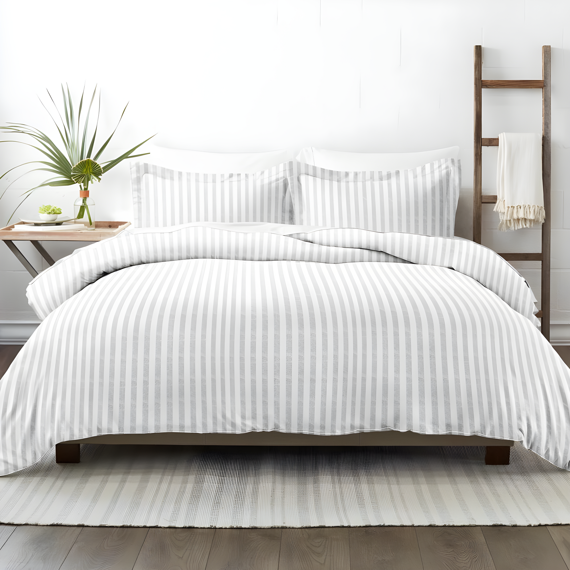 Becky Cameron 3 Piece Rugged Stripe Pattern Duvet Cover Set