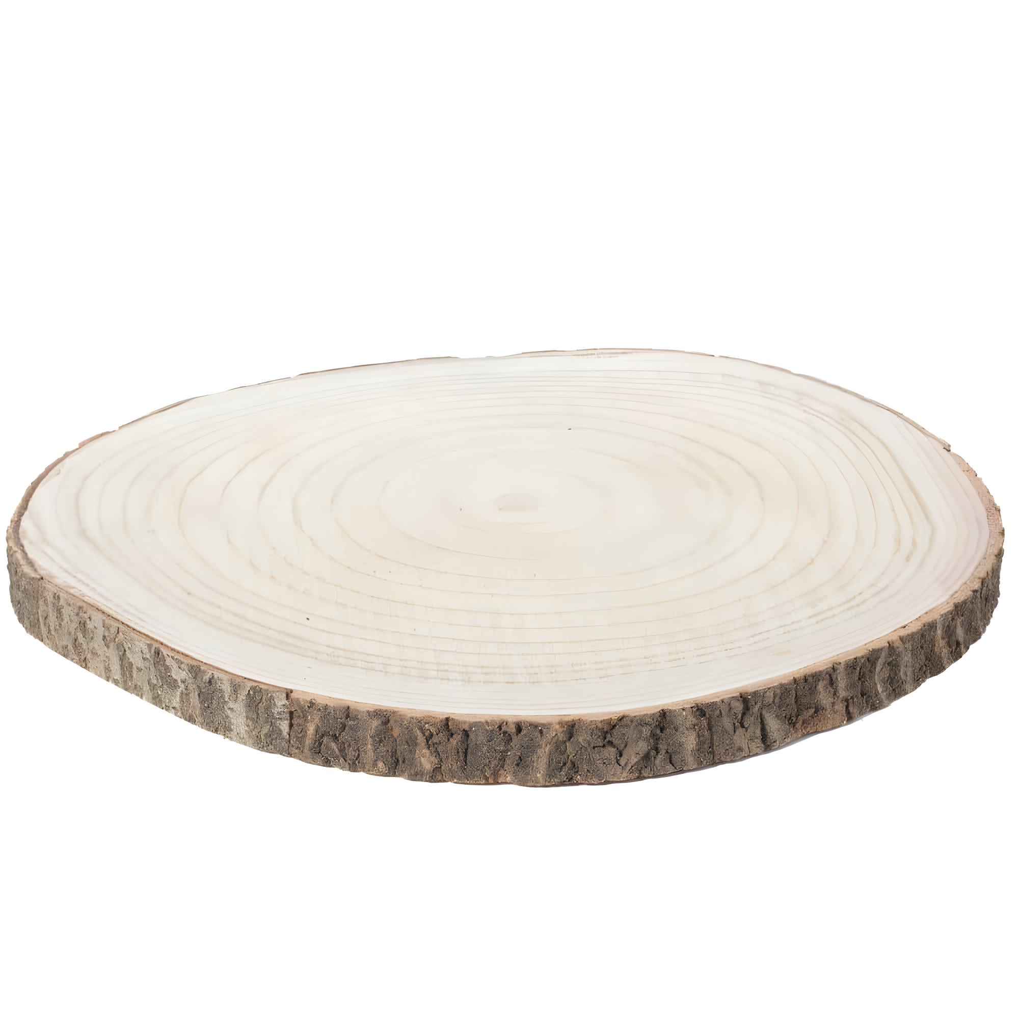 Vintiquewise Barky Natural Wood Slabs Rustic Ornament Slice Tray Table Charger - Approximately 18 Inch Dia